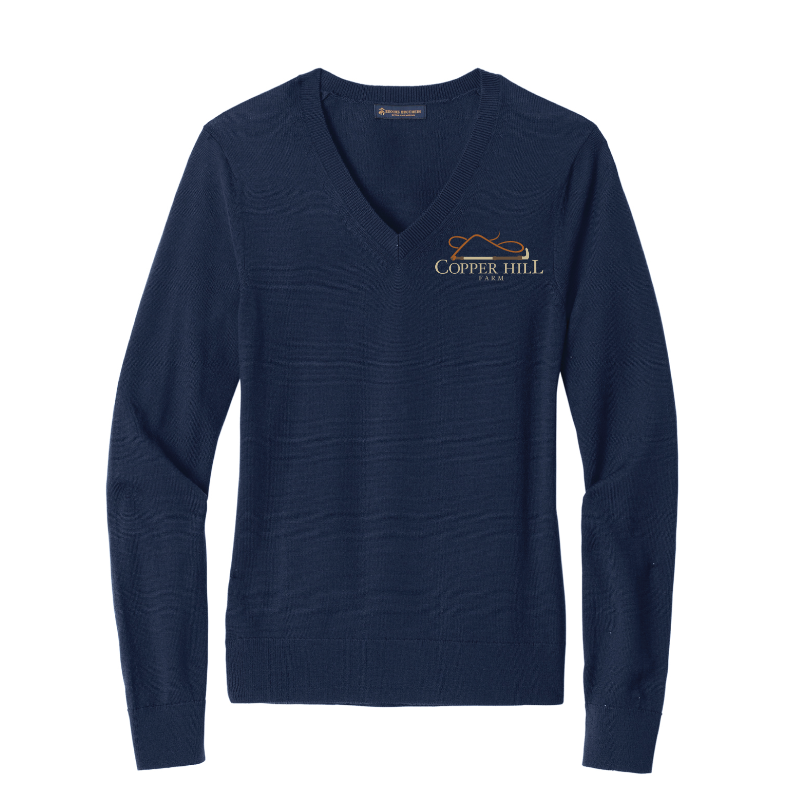 Copper Hill Farm Women's Brooks Brothers Washable Merino Wool V-Neck Sweater