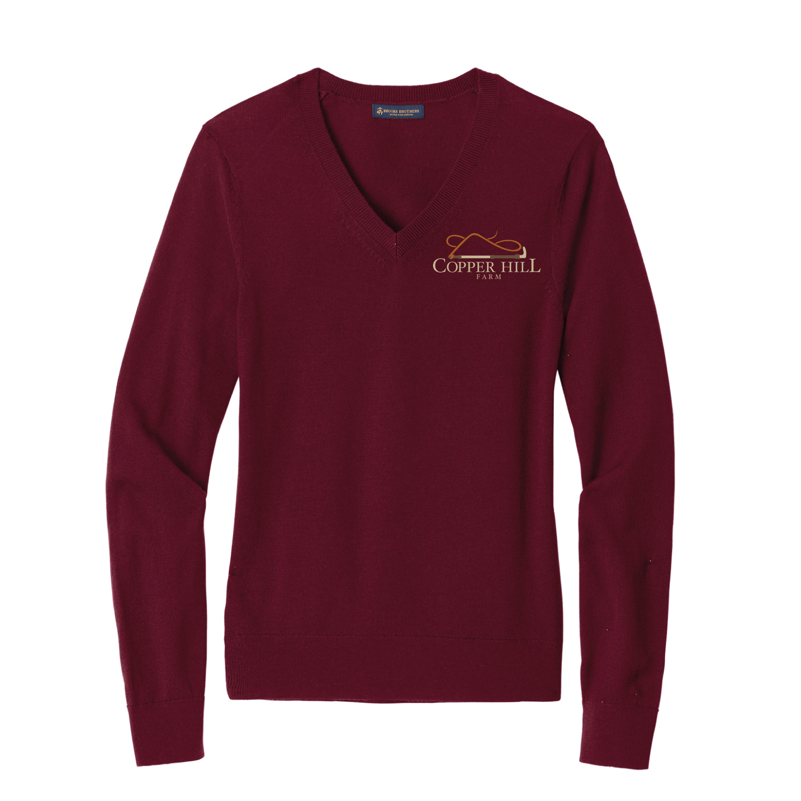 Copper Hill Farm Women's Brooks Brothers Washable Merino Wool V-Neck Sweater