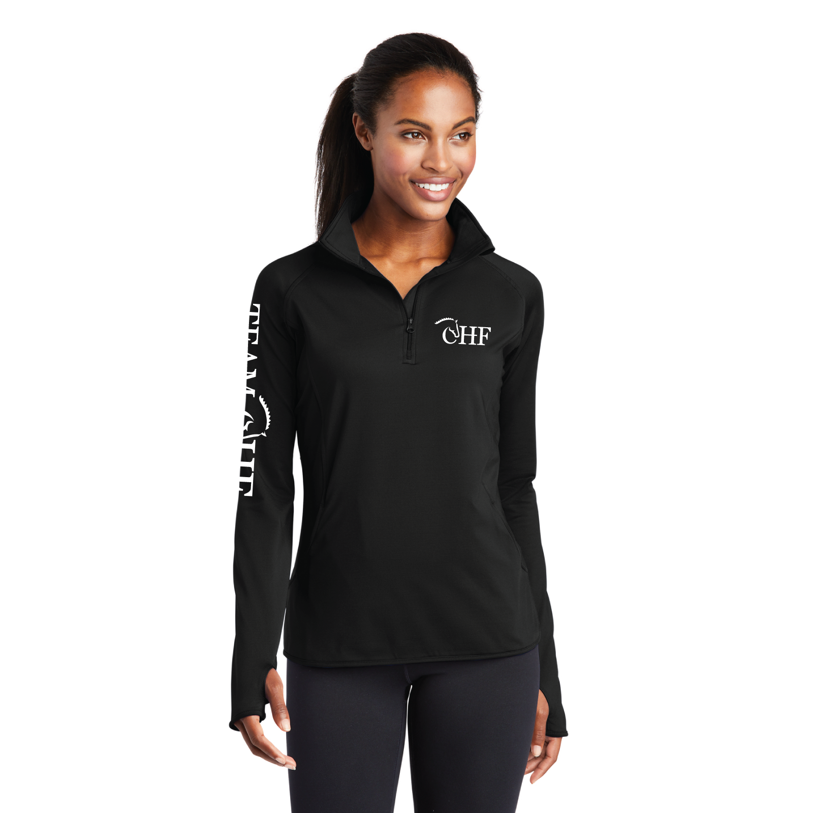 CHF Women's Sport-Tek Sport-Wick Stretch 1/4 Zip Pullover