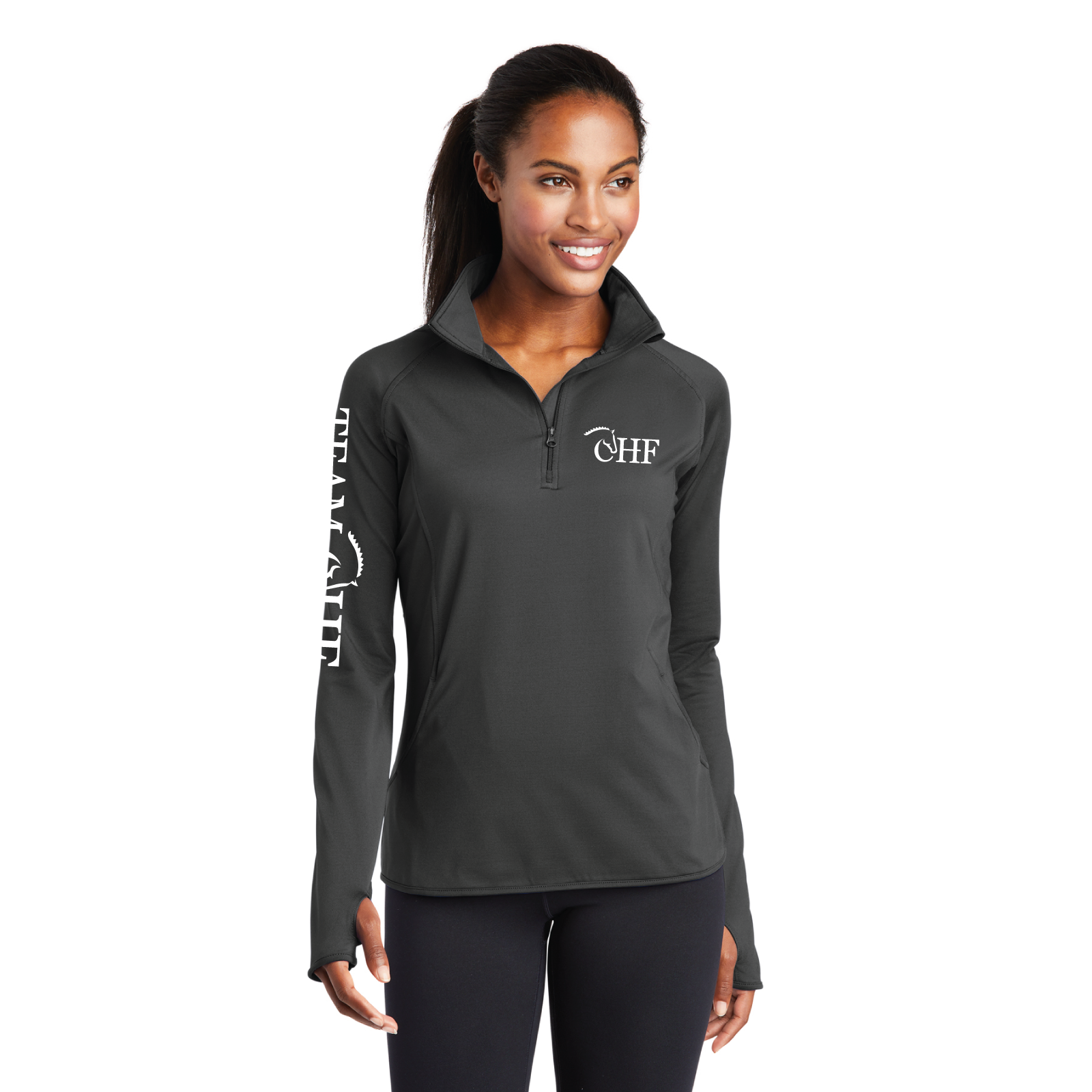 CHF Women's Sport-Tek Sport-Wick Stretch 1/4 Zip Pullover