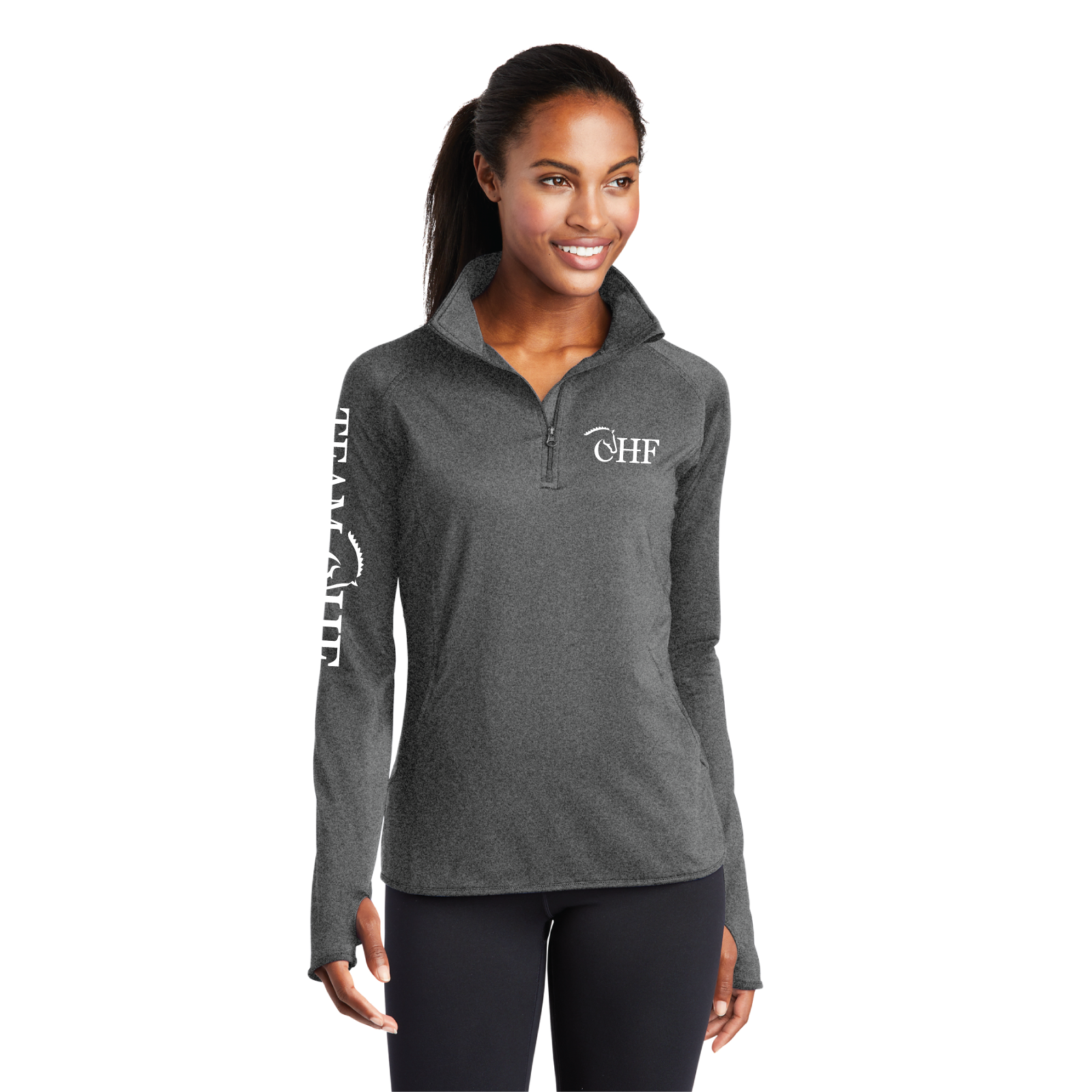 CHF Women's Sport-Tek Sport-Wick Stretch 1/4 Zip Pullover