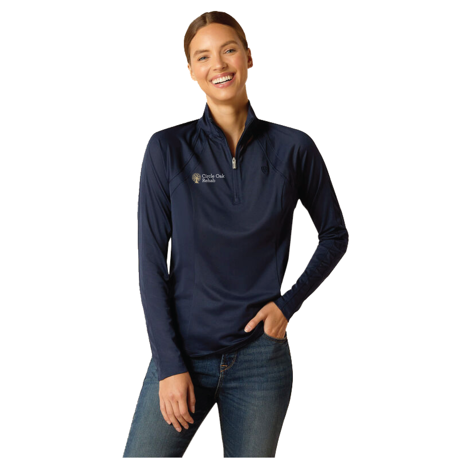 Petaluma Equine Women's Ariat Sunstopper 1/4 Zip Baselayer