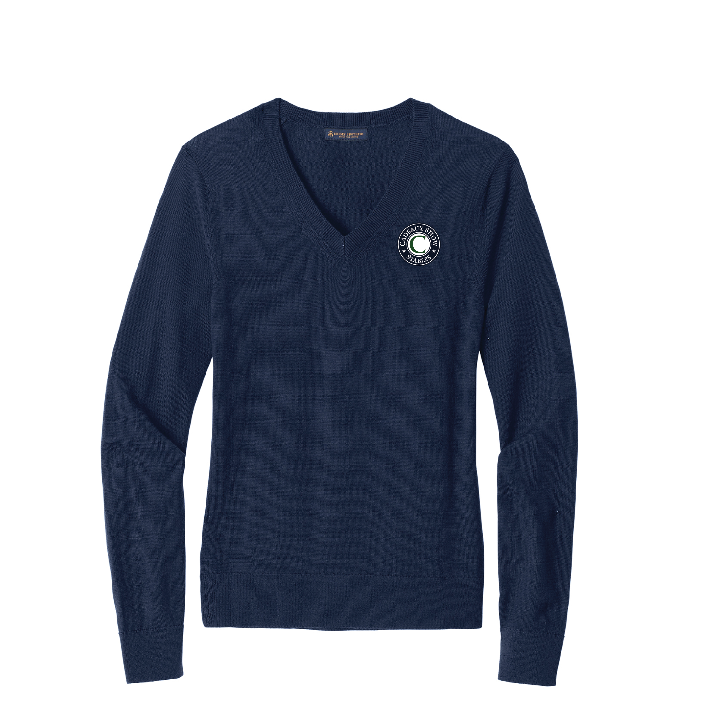 Cadeaux Show Stables Women's Brooks Brothers Washable Merino Wool V-Neck Sweater