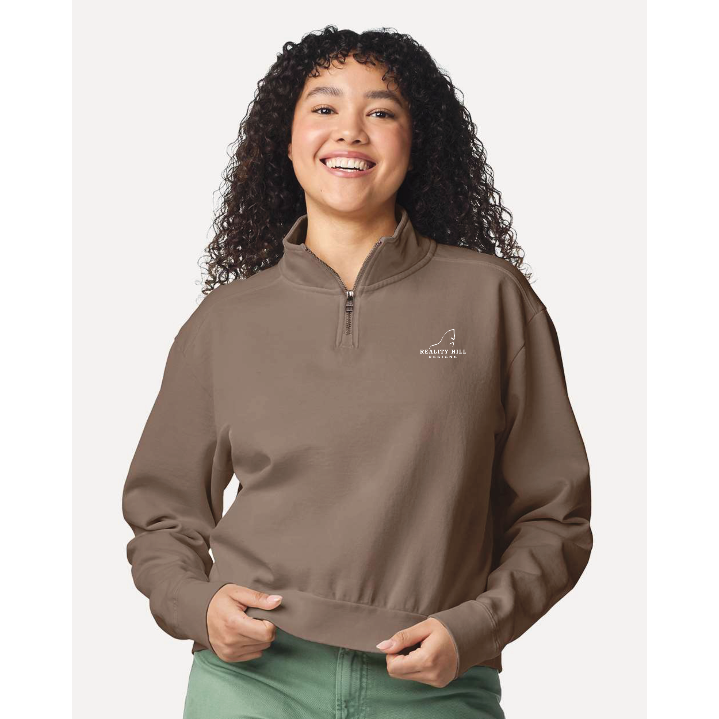 Women's Comfort Colors Mid Length Quarter Zip