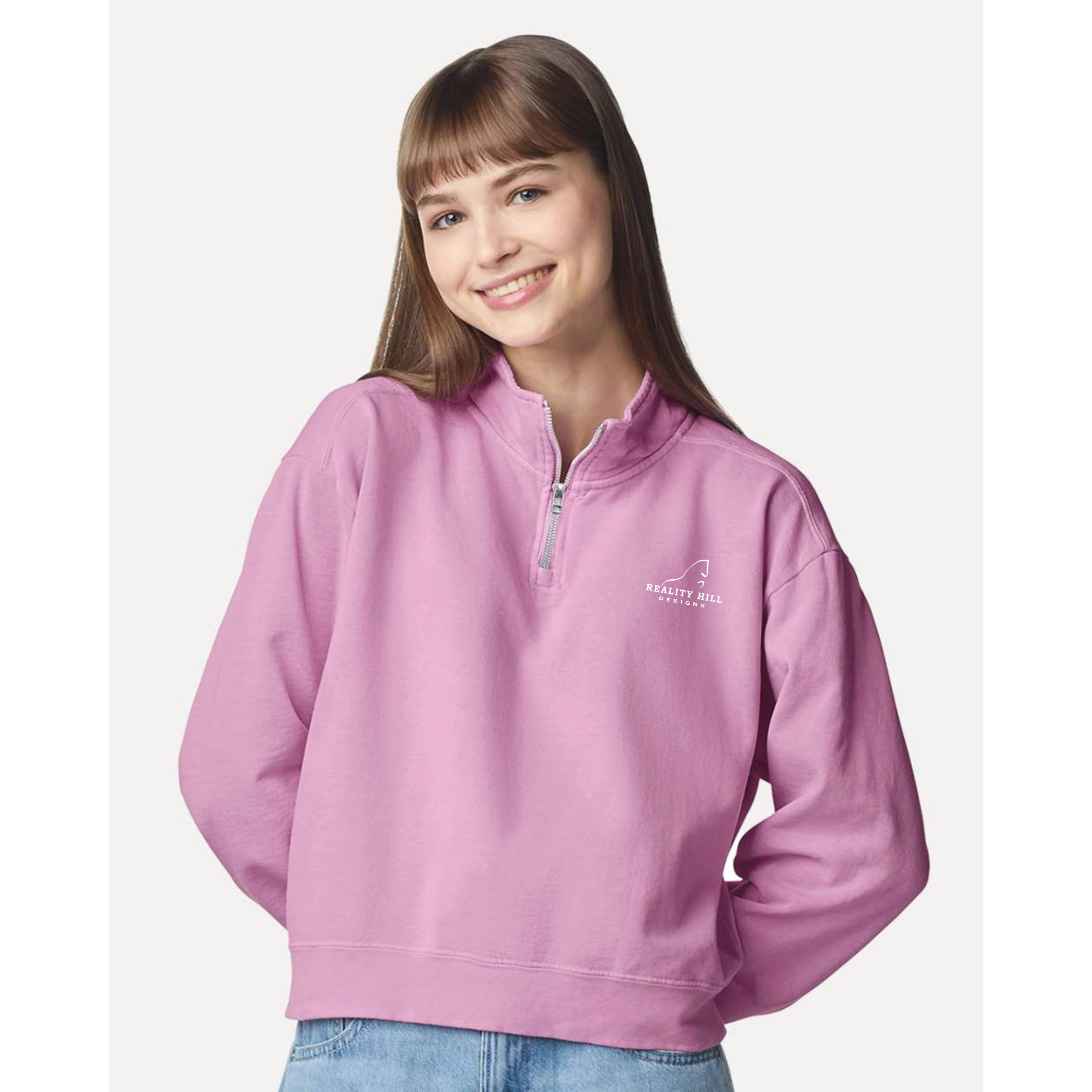 Women's Comfort Colors Mid Length Quarter Zip