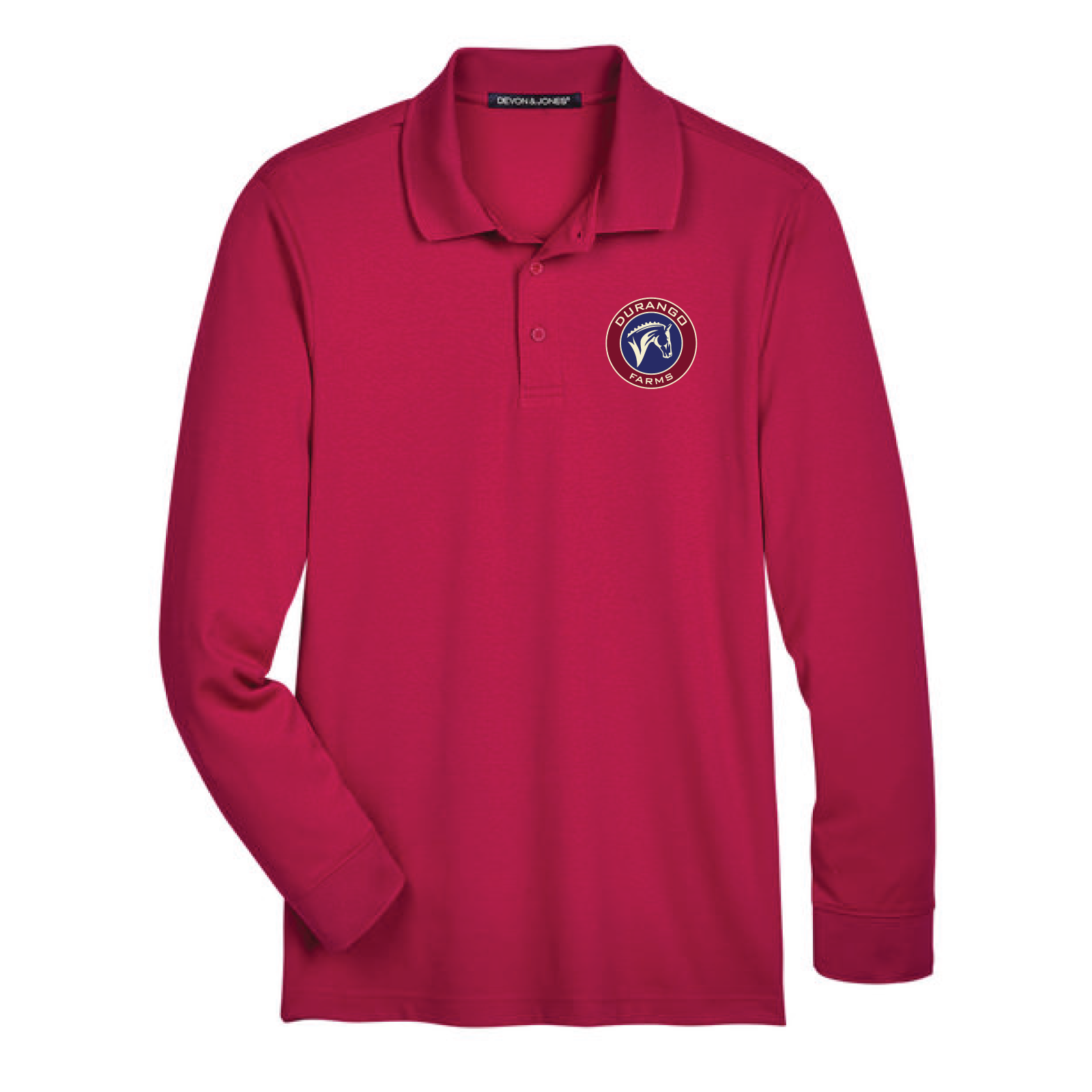 Durango Farms Men's Devon & Jones Long Sleeve Performance Polo