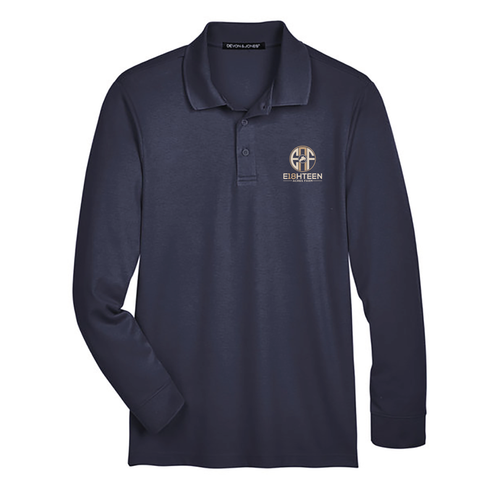 Eighteen Acres Farm Men's Devon & Jones Long Sleeve Performance Polo