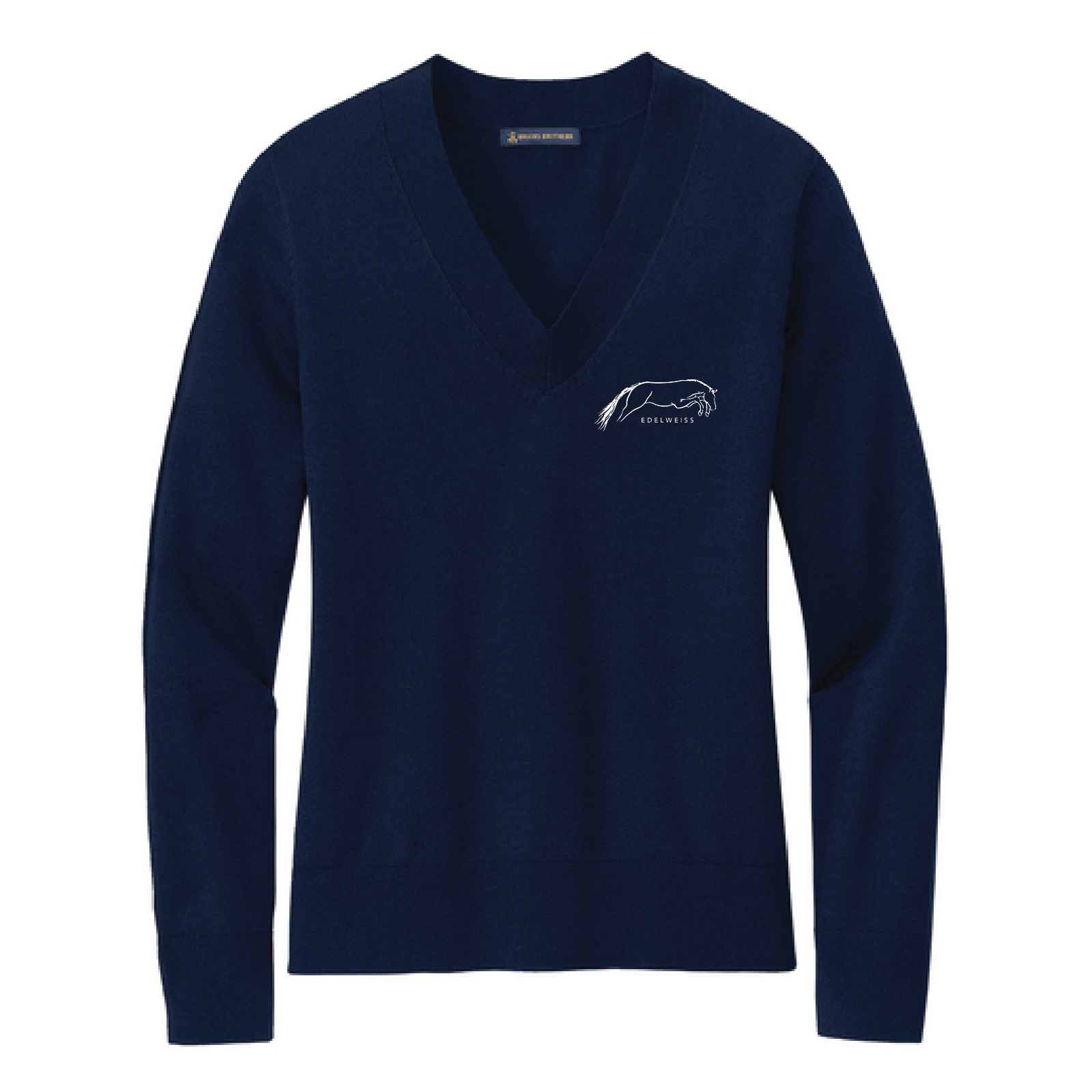 Women’s Brooks Brothers Cotton Stretch V-Neck Sweater