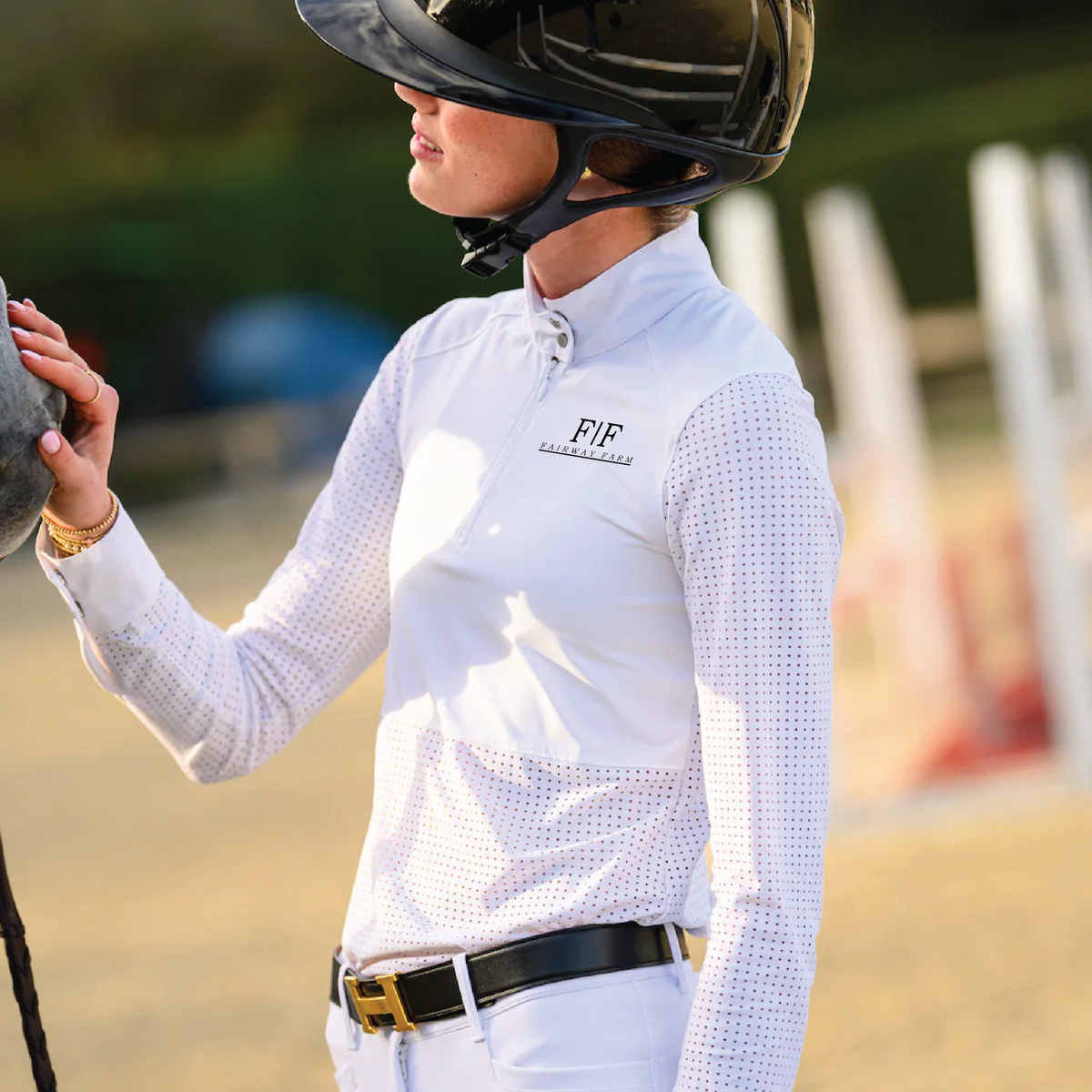 Fairway Farm Women's Euphoric Equestrian Kloud Long Sleeve Competition Top