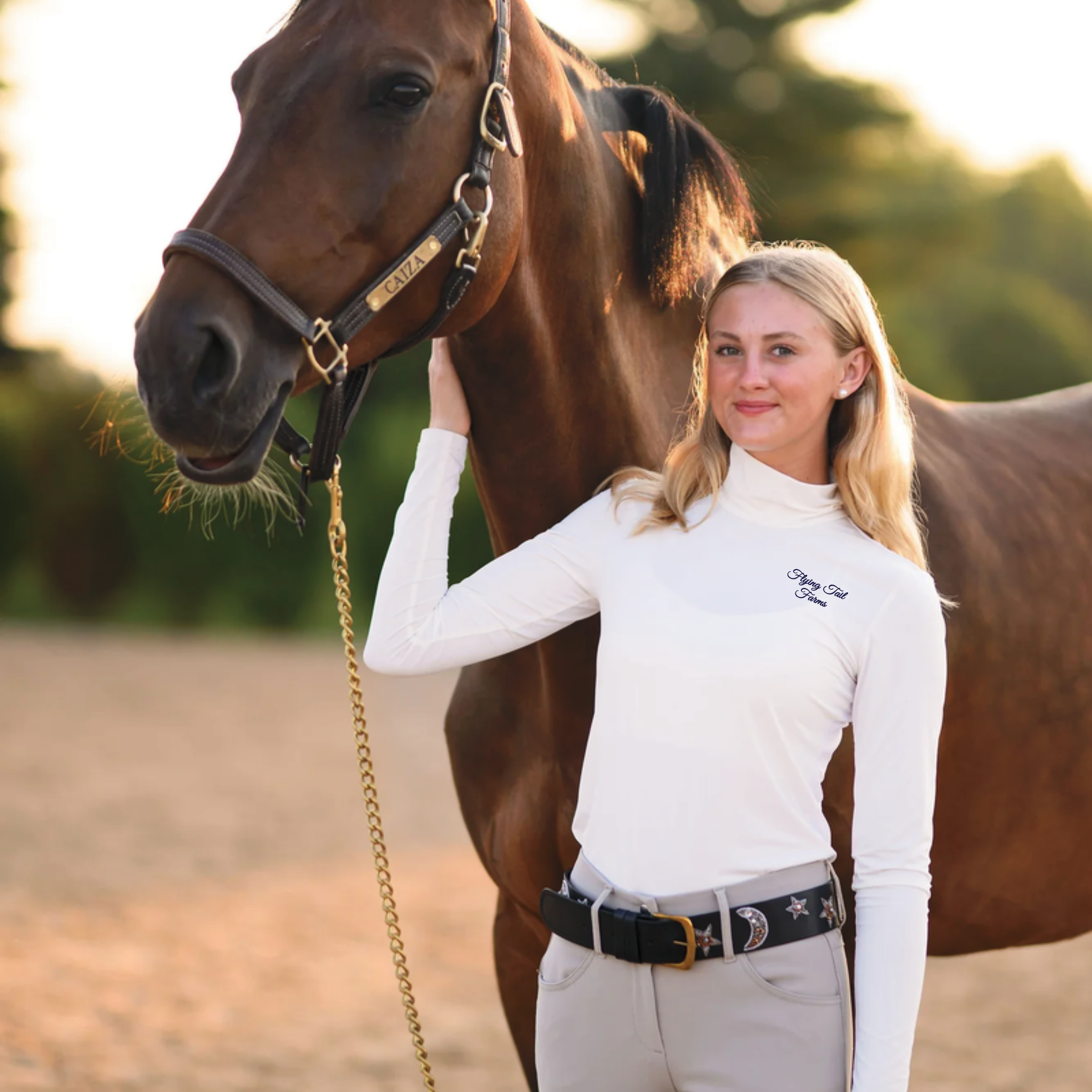 Flying Tail Farms Women's Euphoric Equestrian Otto Turtleneck