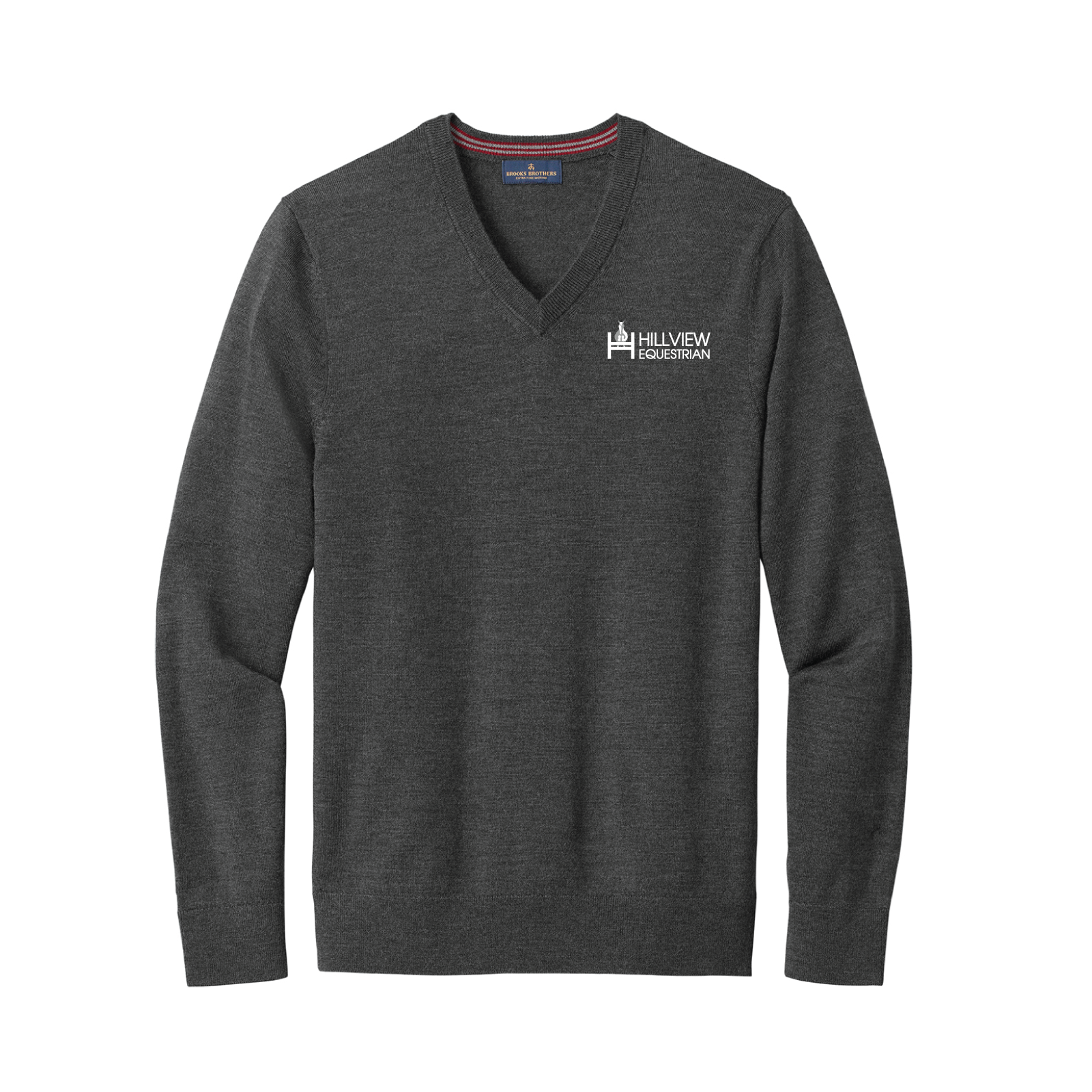 Hillview Equestrian Men's Brooks Brothers Washable Merino Wool V-Neck Sweater