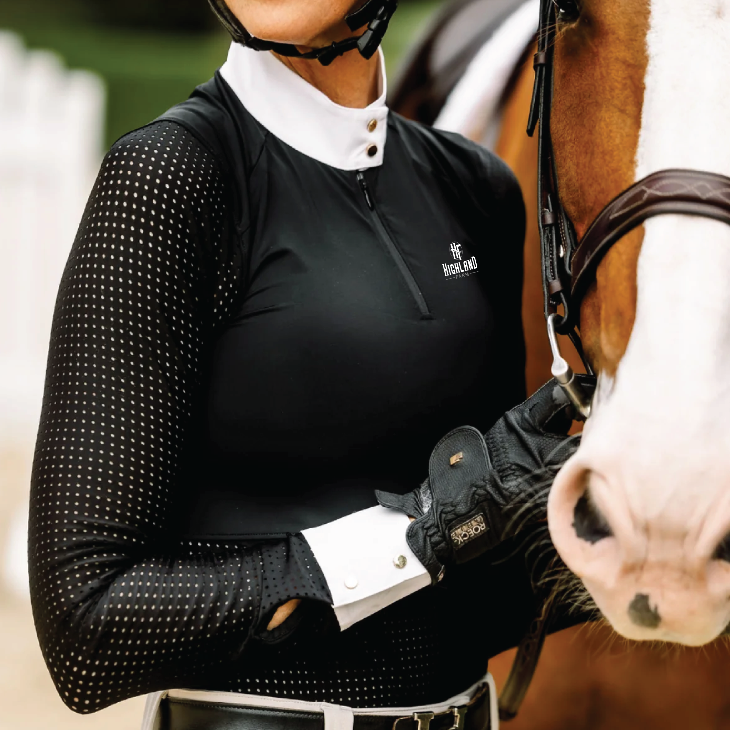 Highland Farm Women's Euphoric Equestrian Kloud Long Sleeve Competition Top