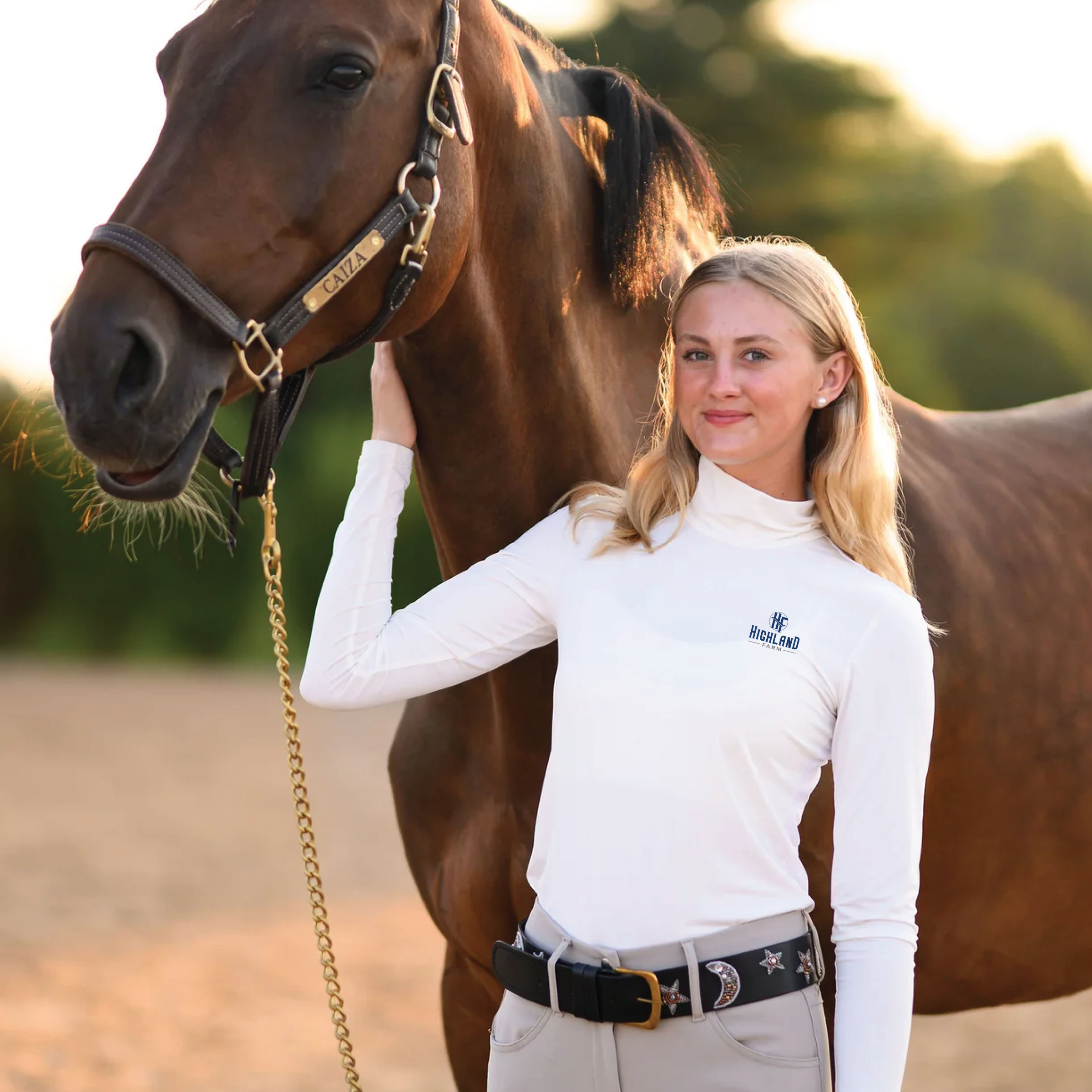 Highland Farm Women's Euphoric Equestrian Otto Turtleneck