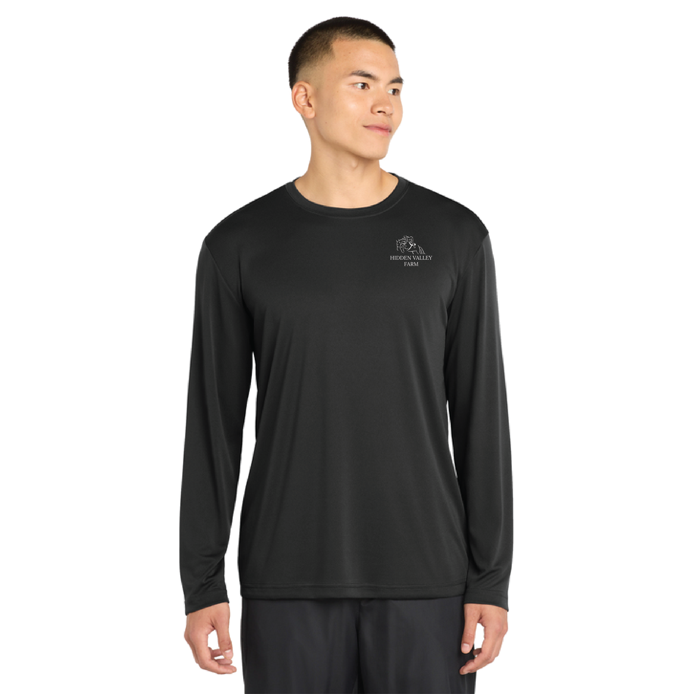Hidden Valley Farm Men's Sport-Tek Long Sleeve PosiCharge Competitor Tee