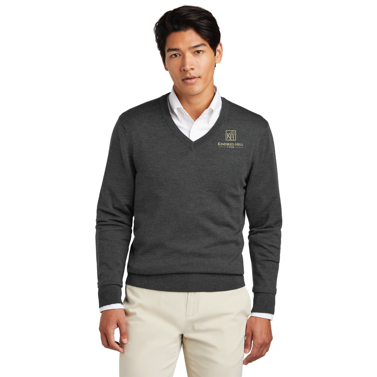 Kindred Hill Farm Men's Brooks Brothers Washable Merino Wool V-Neck Sweater