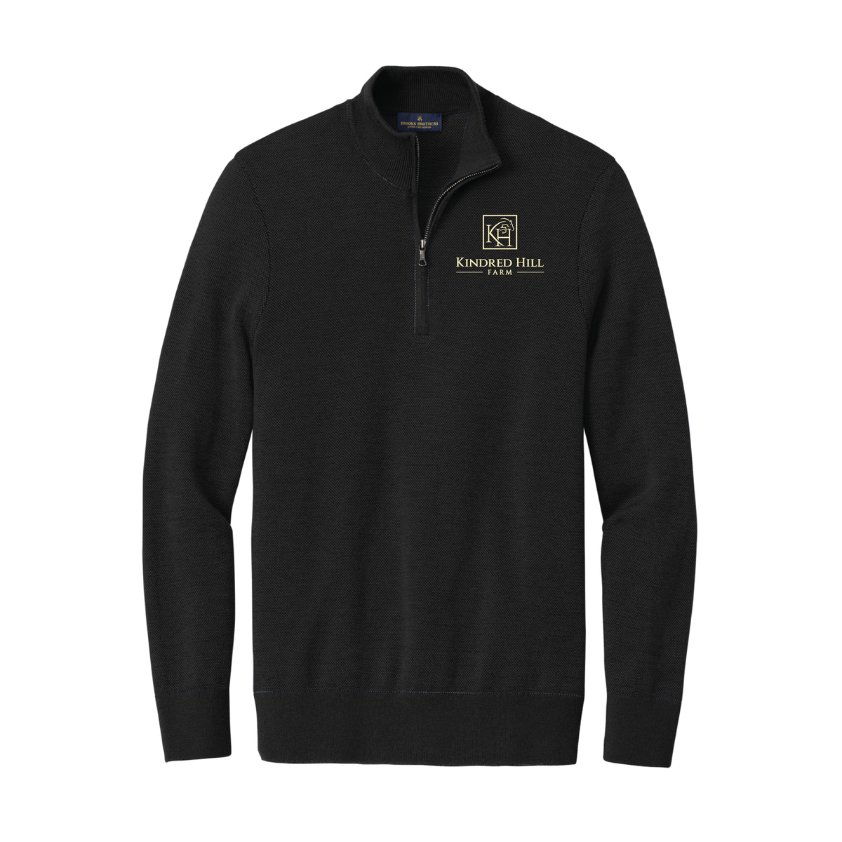 Kindred Hill Farm Brooks Brothers® Washable Merino Birdseye 1/4-Zip Sweater
