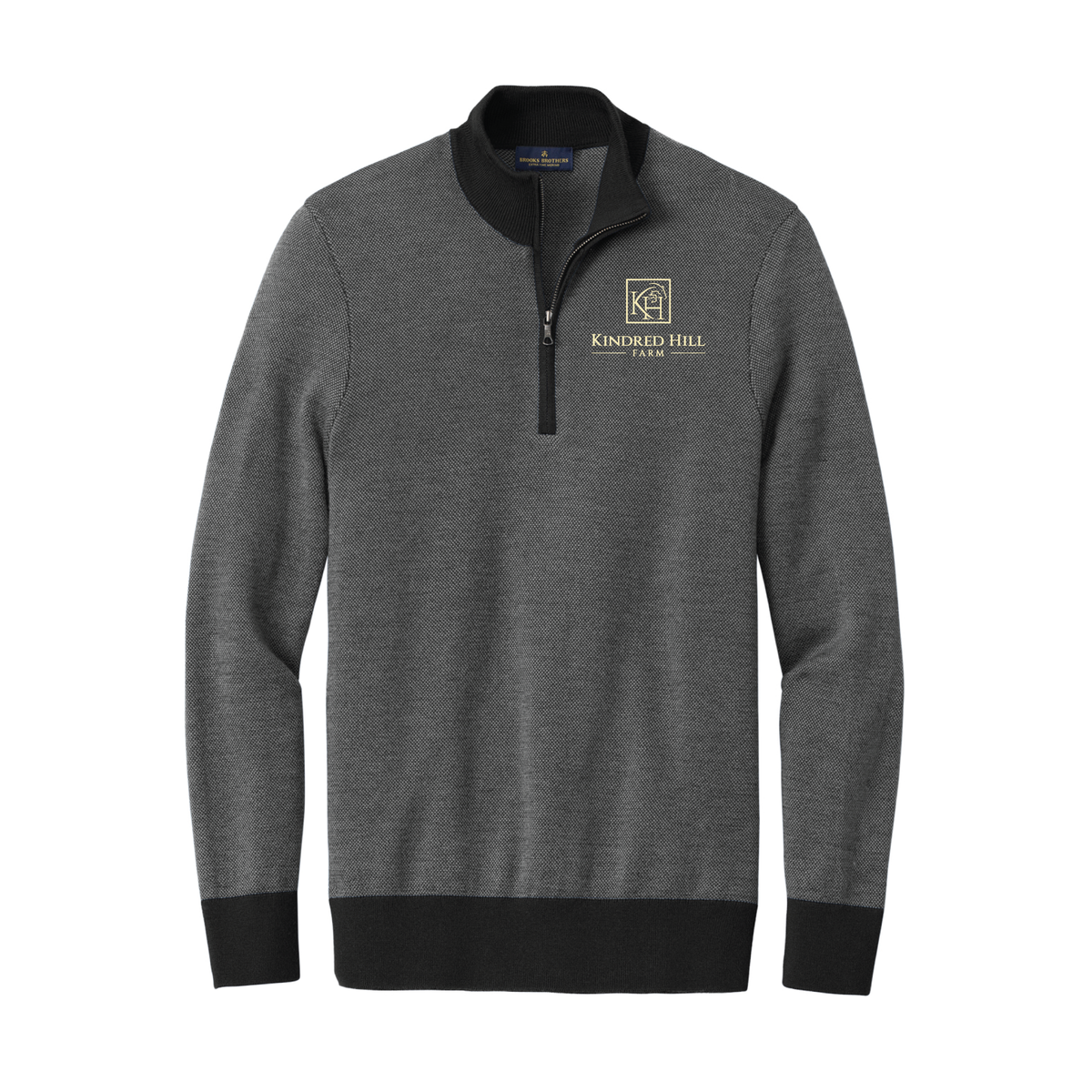 Kindred Hill Farm Brooks Brothers® Washable Merino Birdseye 1/4-Zip Sweater