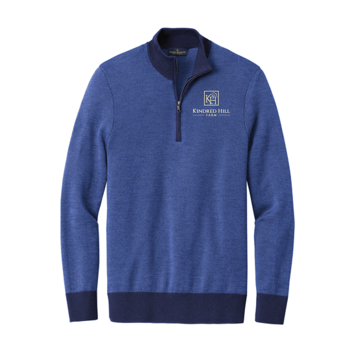 Kindred Hill Farm Brooks Brothers® Washable Merino Birdseye 1/4-Zip Sweater