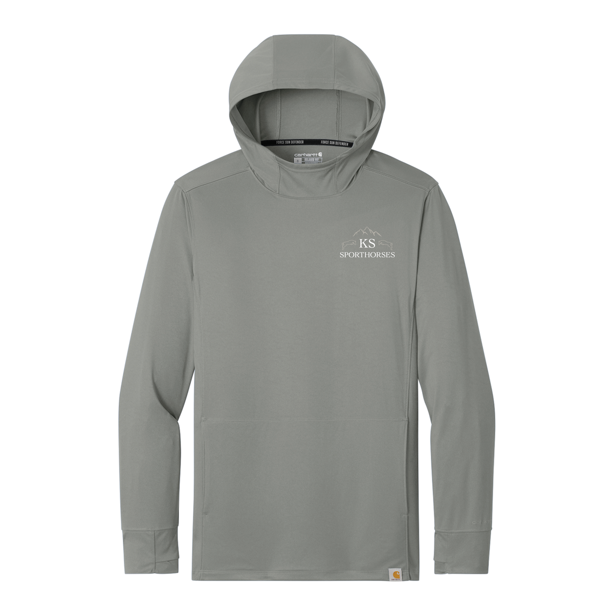 KS Sporthorses Men's Carhartt Force Sun Defender Long Sleeve Hooded T-Shirt