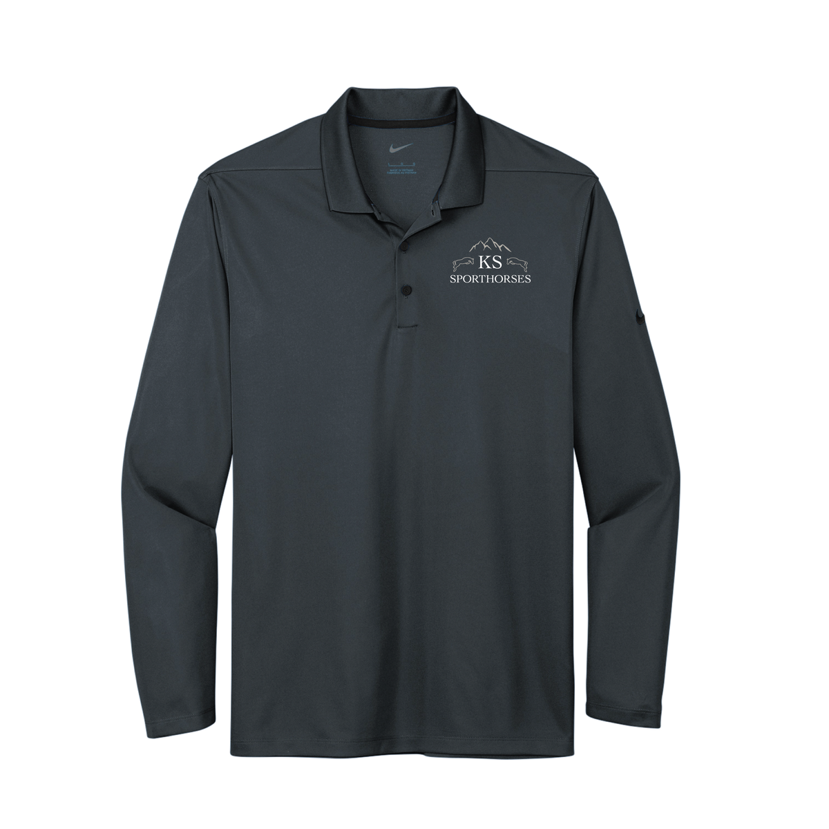 KS Sporthorses Men's Nike Dri-FIT Micro Pique 2.0 Long Sleeve Polo