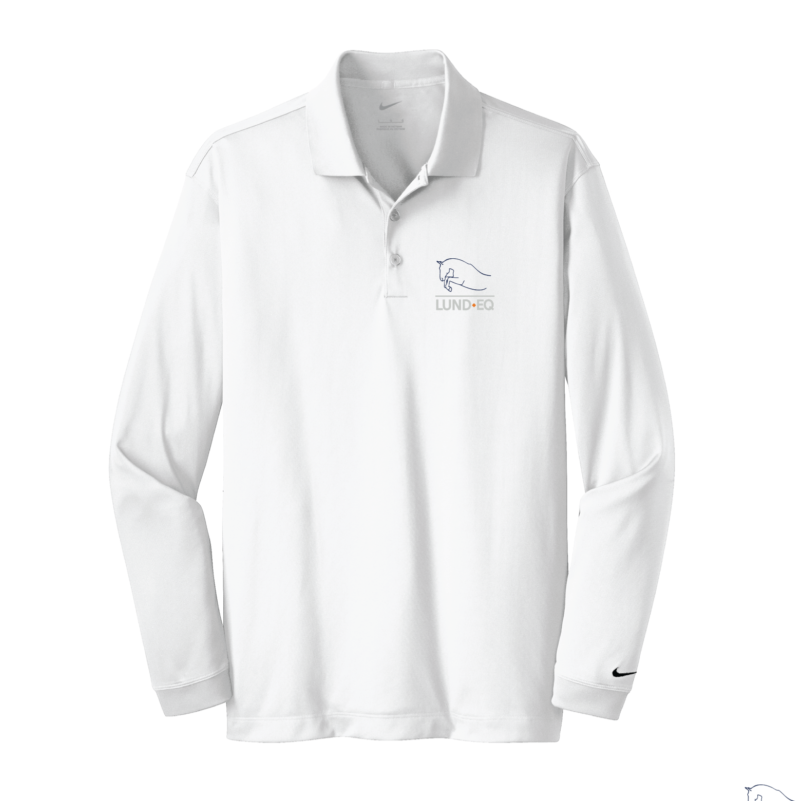Lund Equestrian Men's Nike Long Sleeve Stretch Dri-FIT Polo