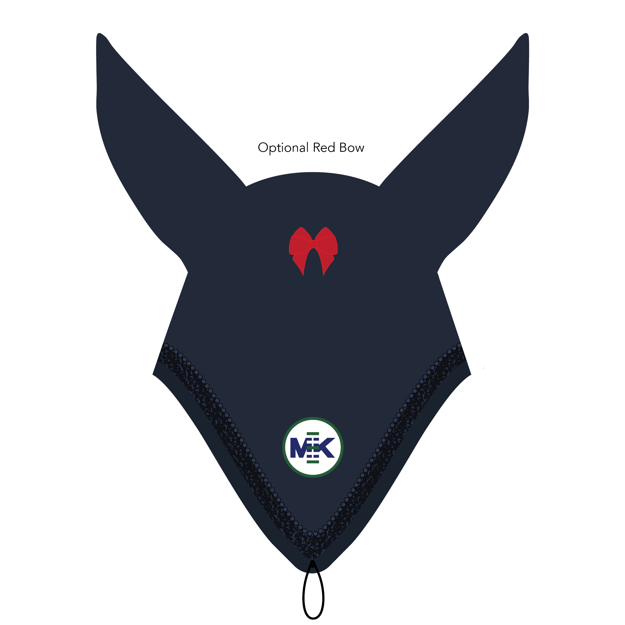 MK Equestrian Talisman Tie-Down Jumping Bonnet With Bow