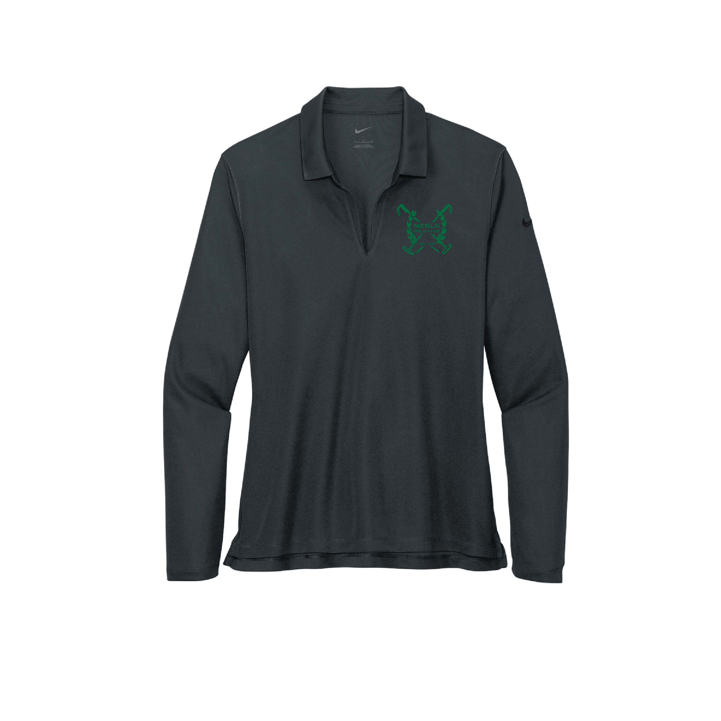 Menlo Polo Club Women's Nike Dri-FIT Micro Pique Long Sleeve Polo