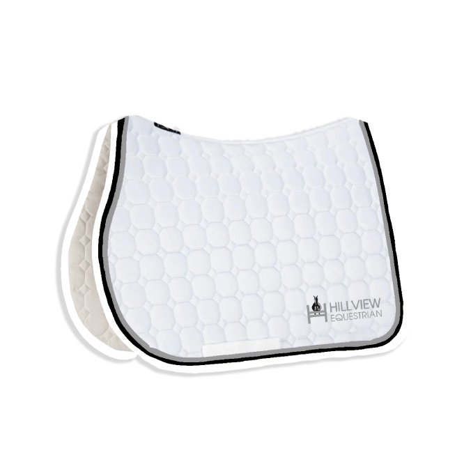 Hillview Equestrian White Equiline Custom Jumping Show Pad