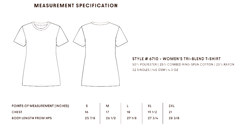 Bayside Equestrian Women's Next Level Apparel Tri-Blend Tee