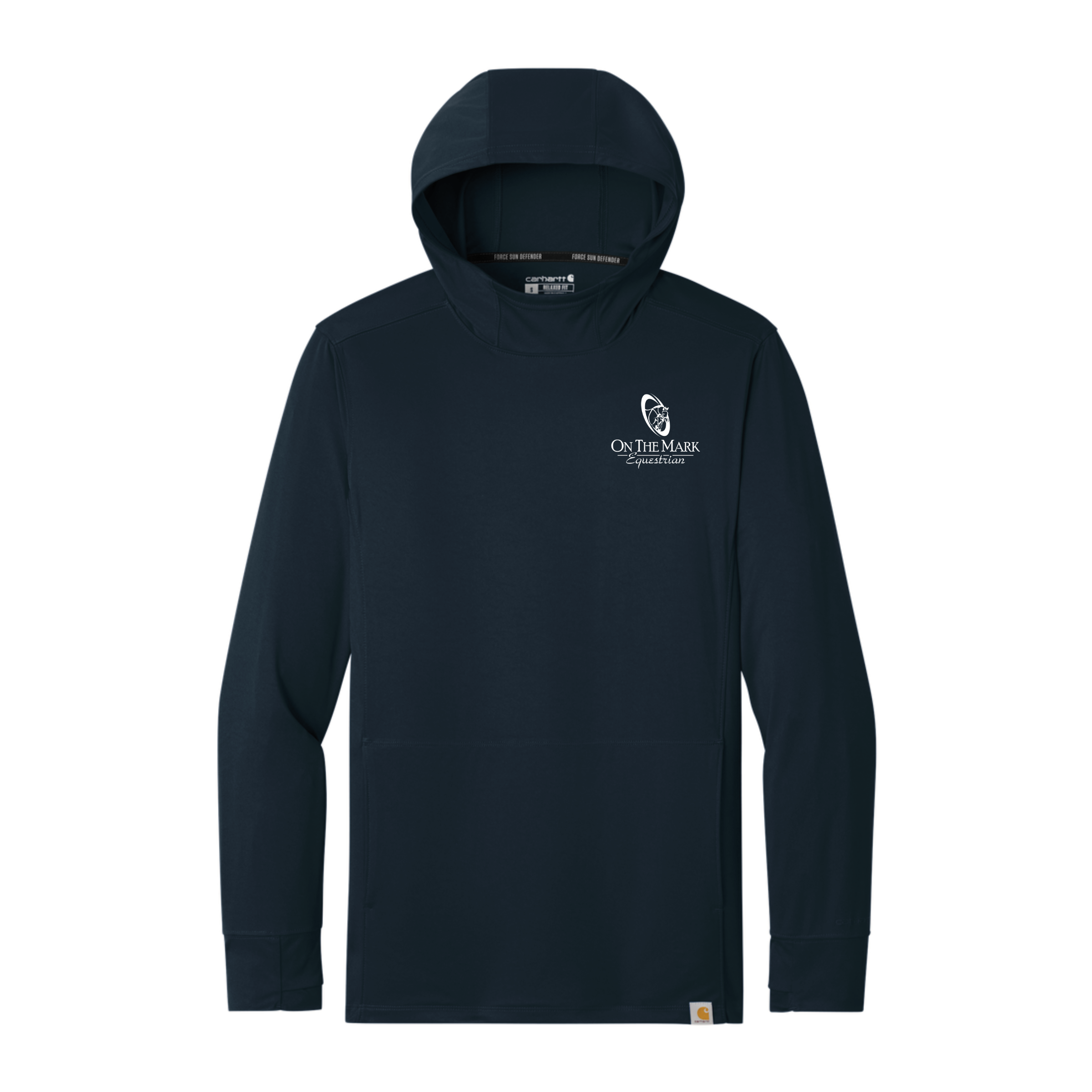 On The Mark Equestrian Men's Carhartt Force Sun Defender Long Sleeve Hooded T-Shirt