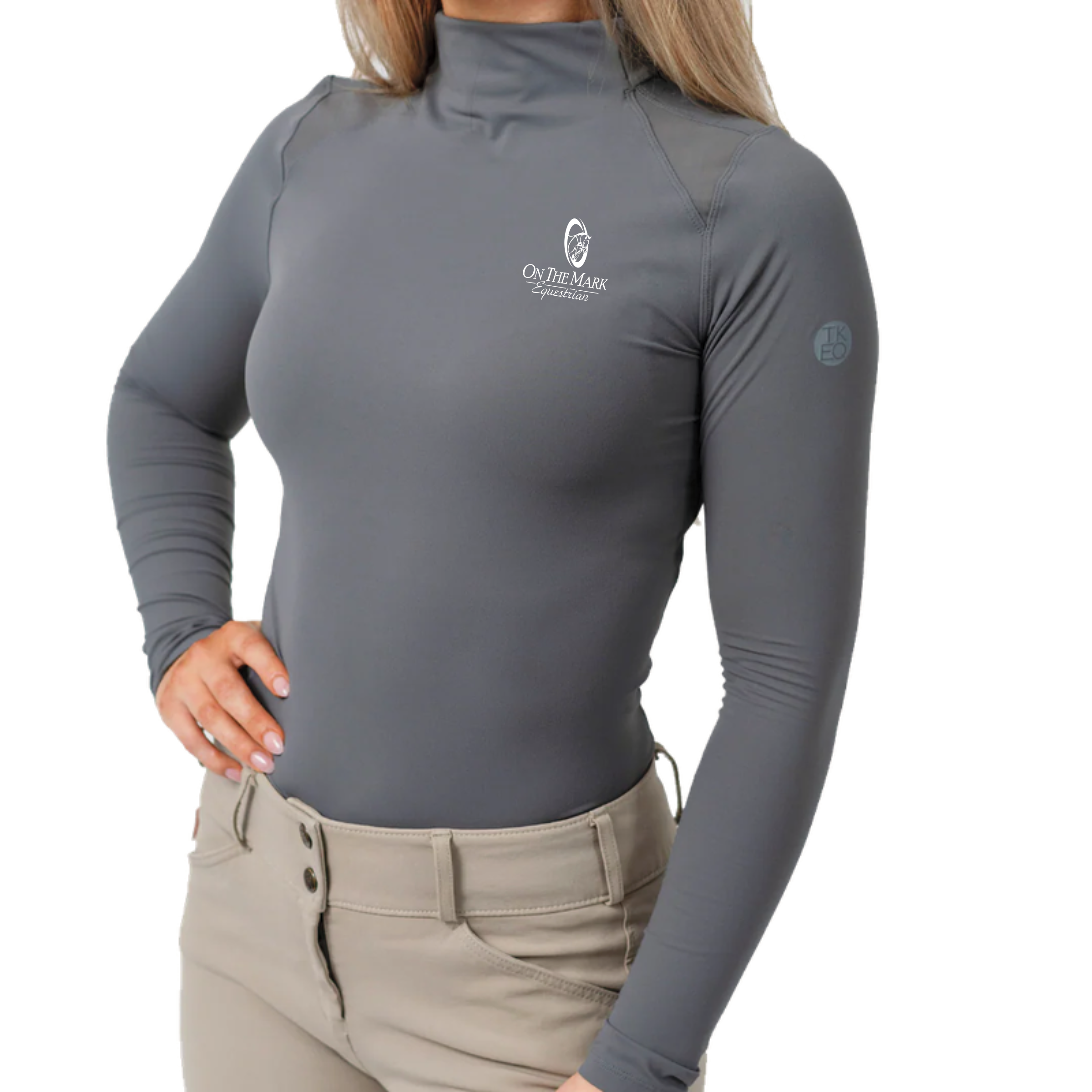 On The Mark Equestrian Women's TKEQ 'Chloe' High Collar Technical Top