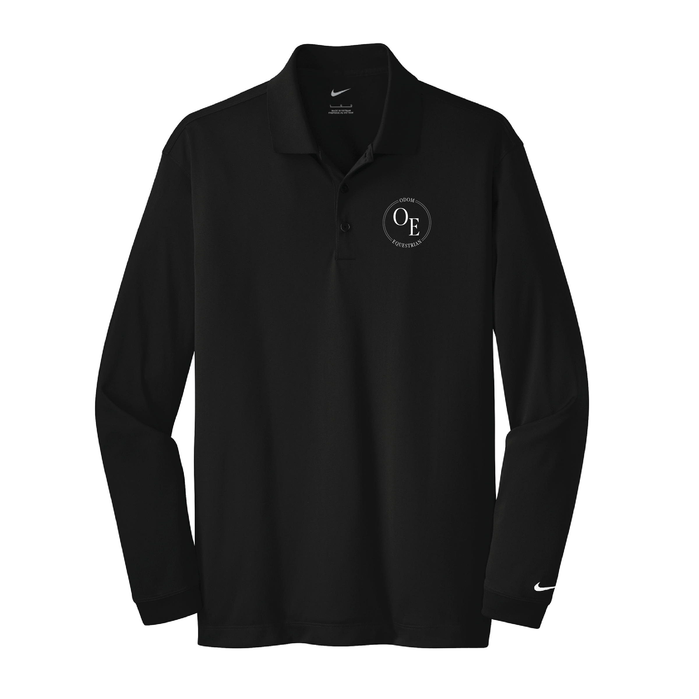 Odom Equestrian Men's Nike Long Sleeve Stretch Dri-FIT Polo