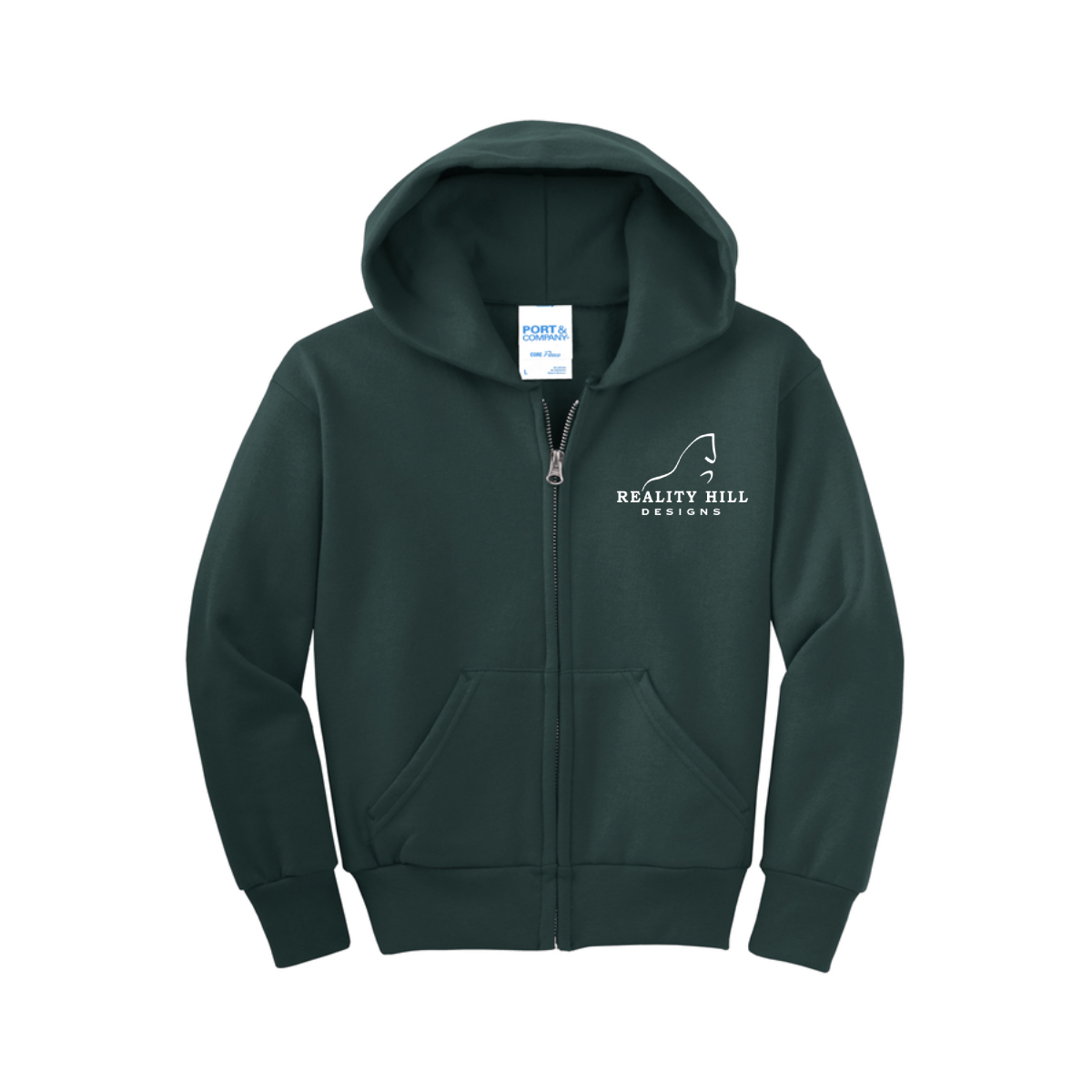 Youth Port & Company Core Fleece Full-Zip Hoodie