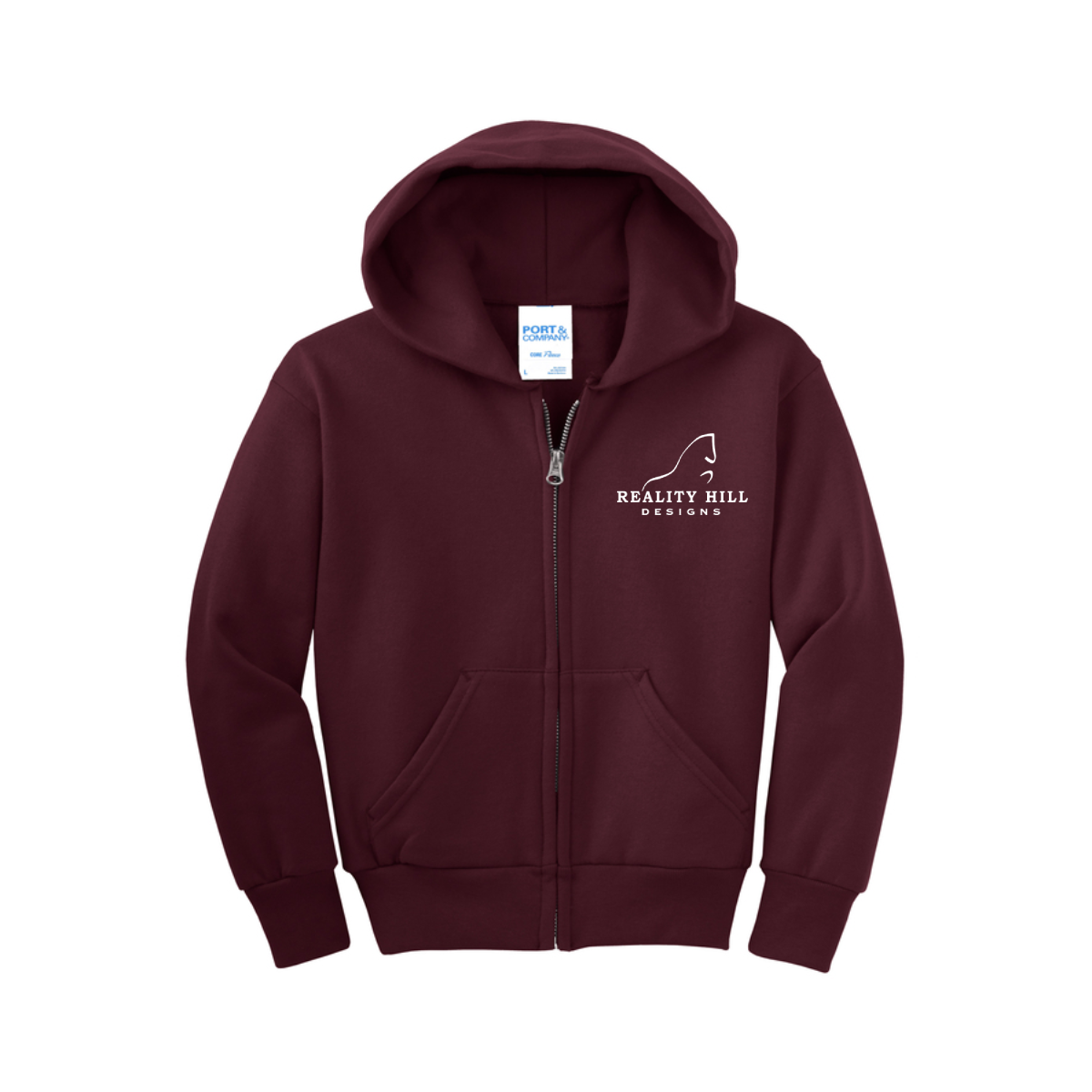 Youth Port & Company Core Fleece Full-Zip Hoodie