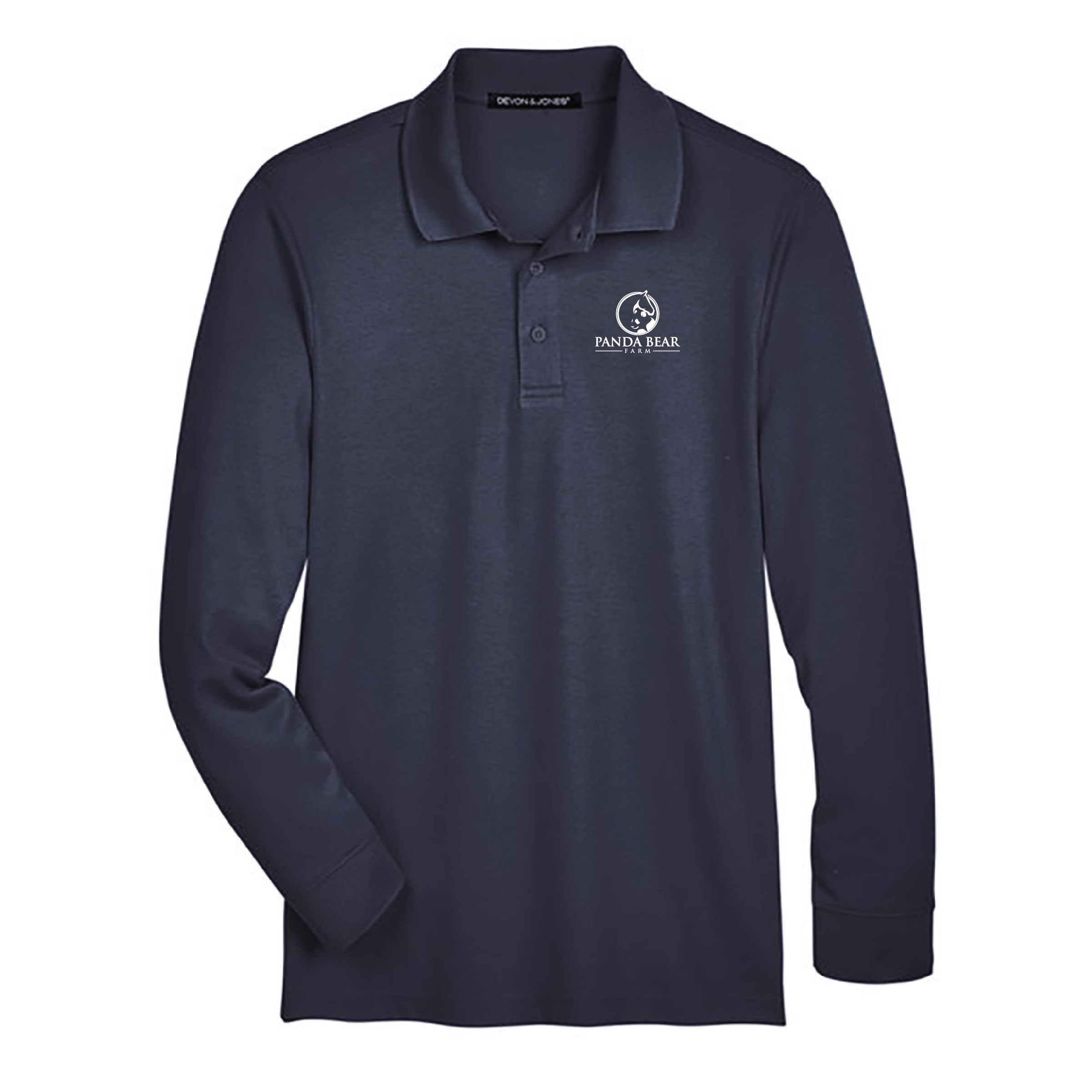 Panda Bear Farm Men's Devon & Jones Long Sleeve Performance Polo