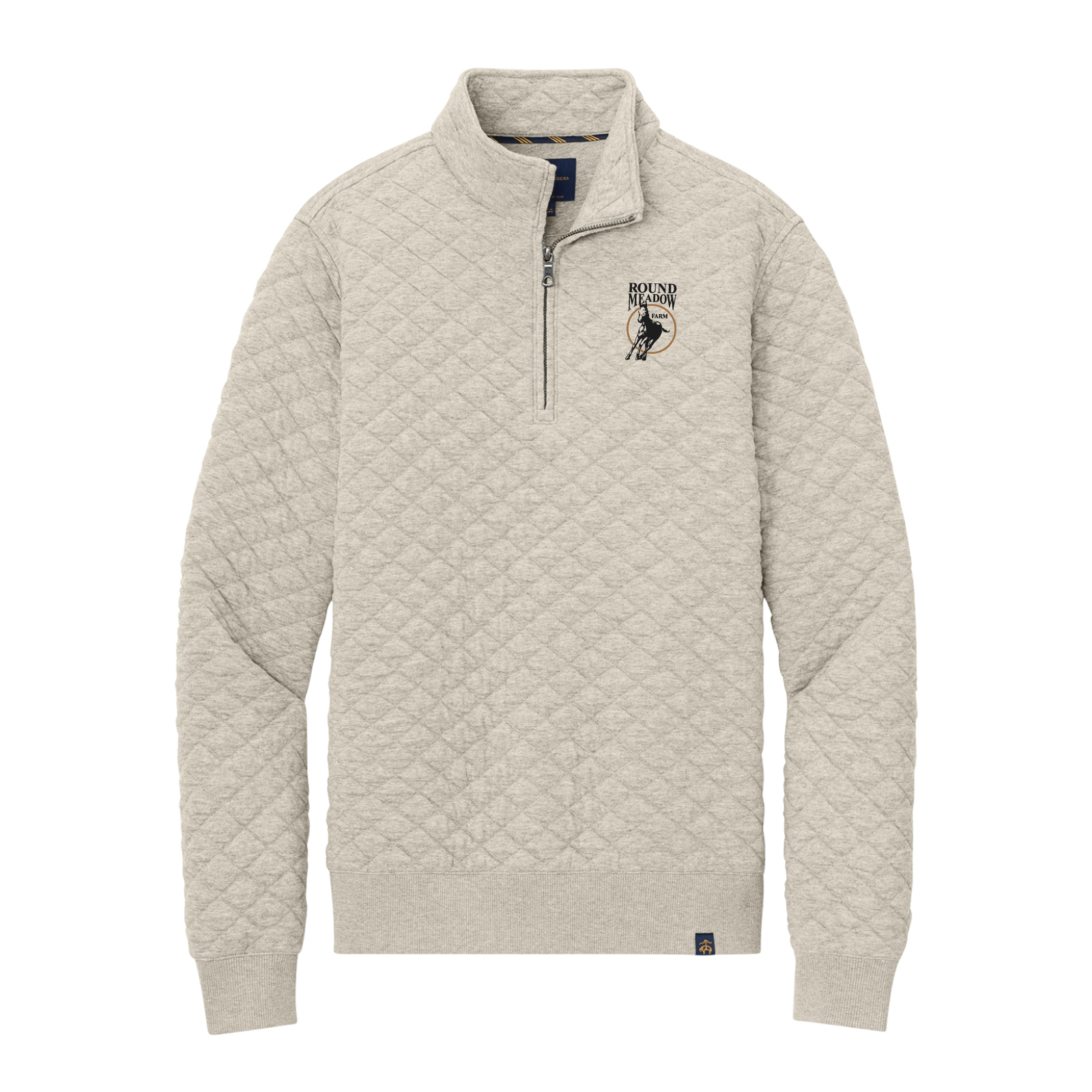 Round Meadow Men's Brooks Brother Diamond Quilt 1/4-Zip