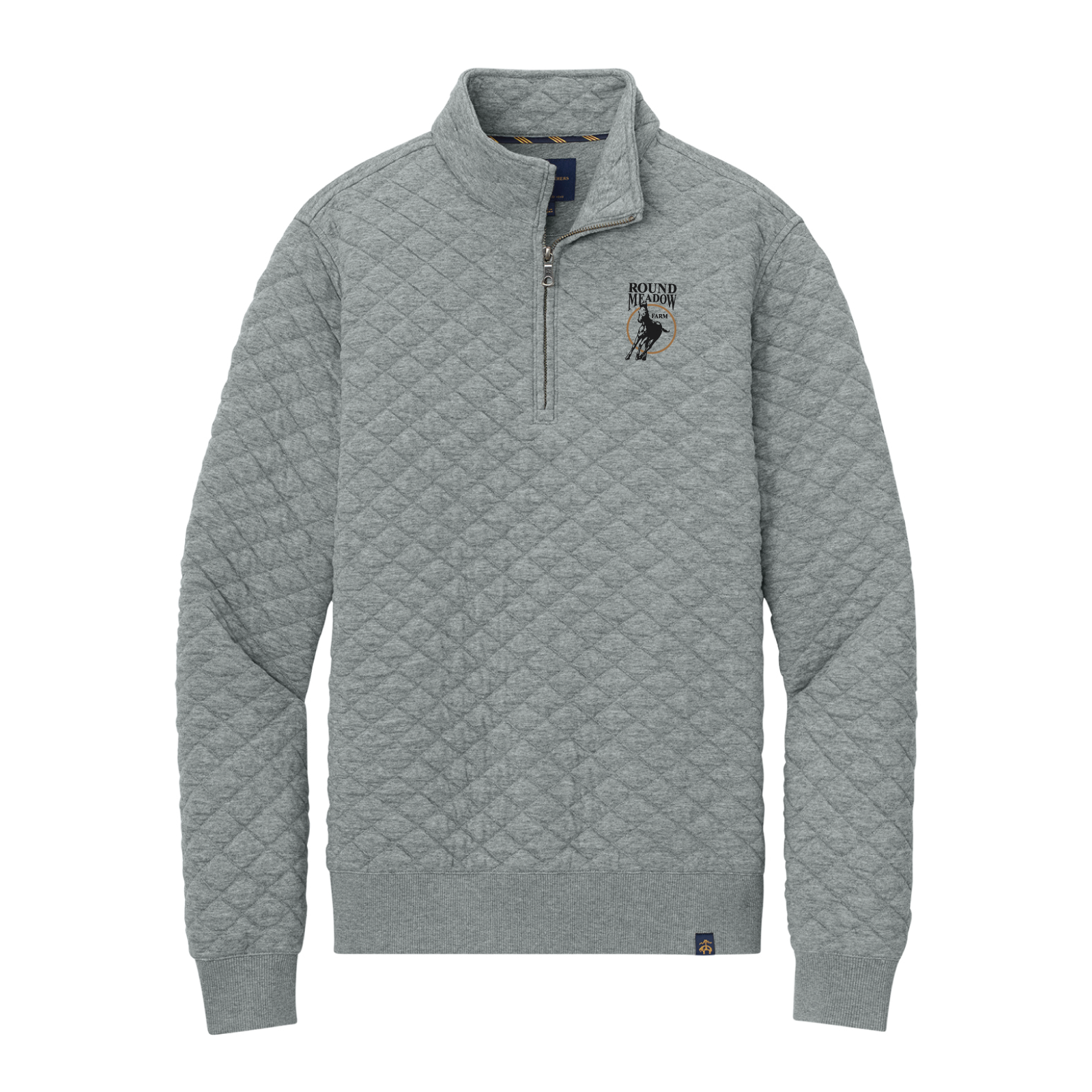 Round Meadow Men's Brooks Brother Diamond Quilt 1/4-Zip