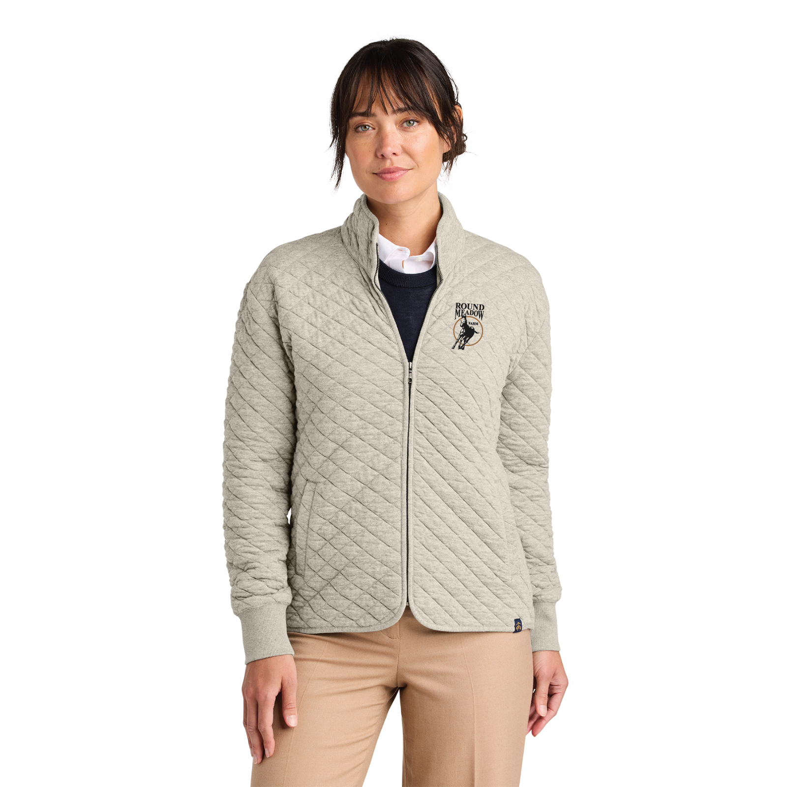 Women's Brooks Brothers Diamond Quilt Full Zip