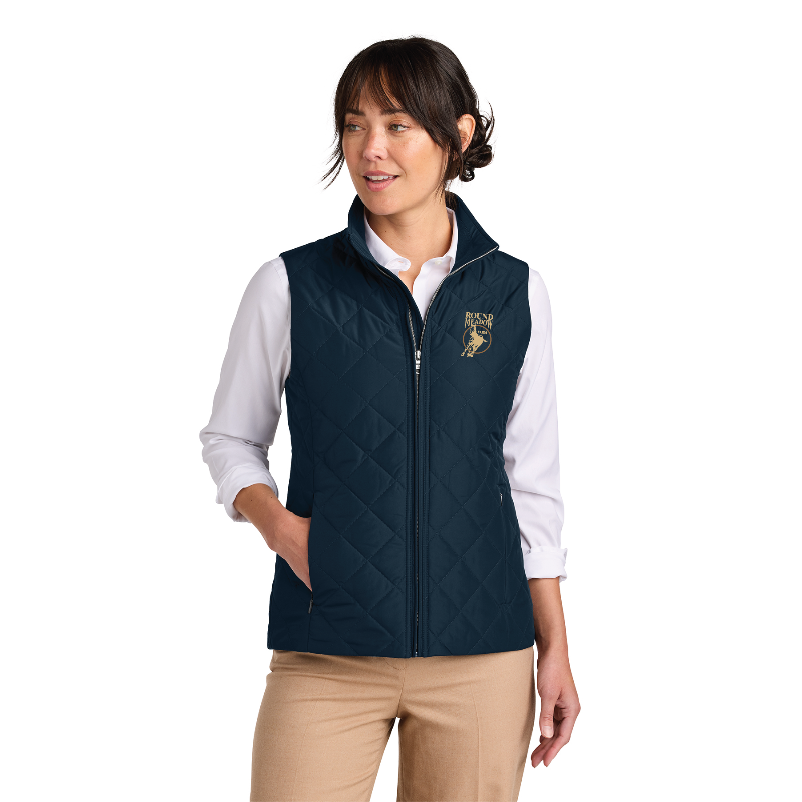 Round Meadow Women's Brooks Brother Quilted Vest