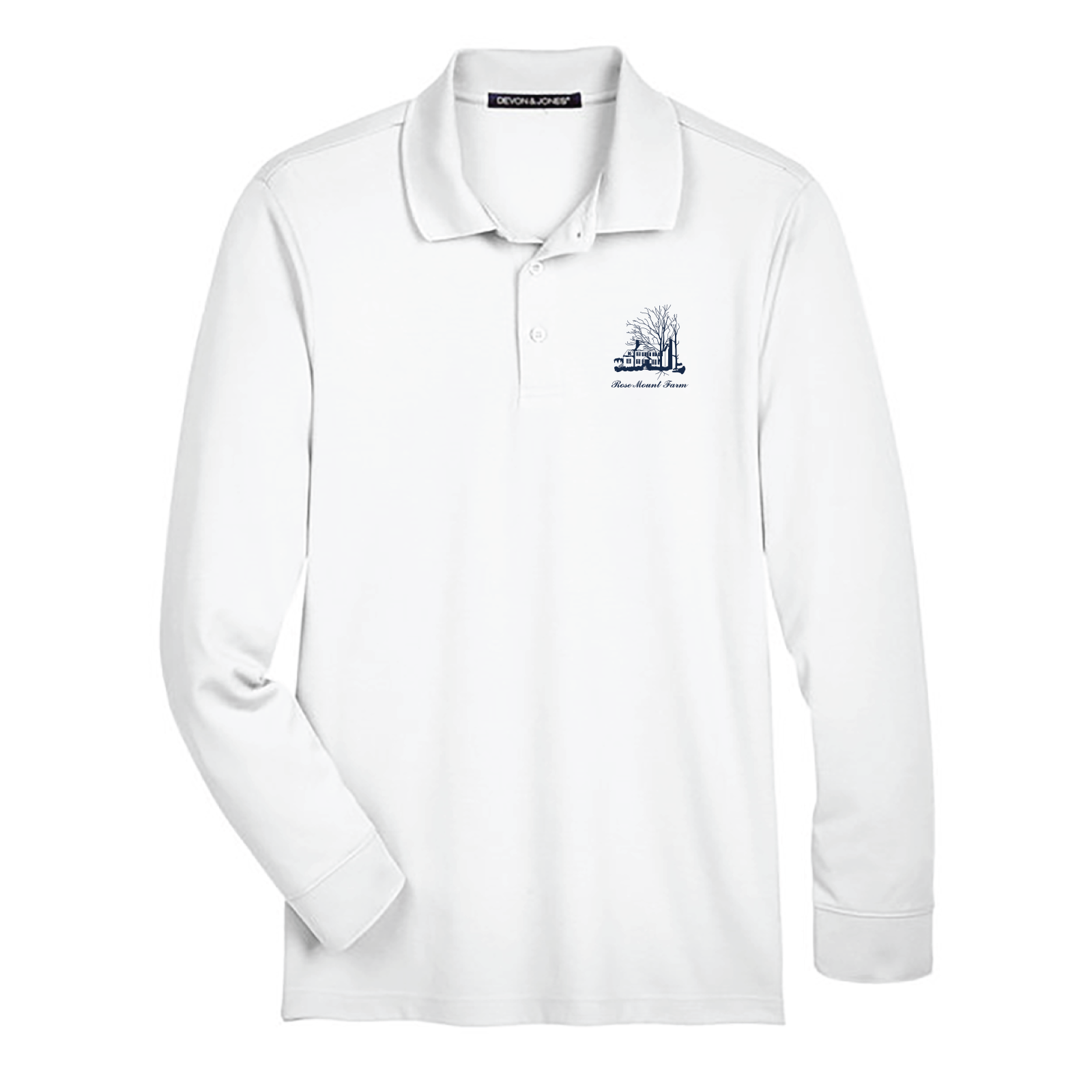 Rose Mount Farm Men's Devon & Jones Long Sleeve Performance Polo