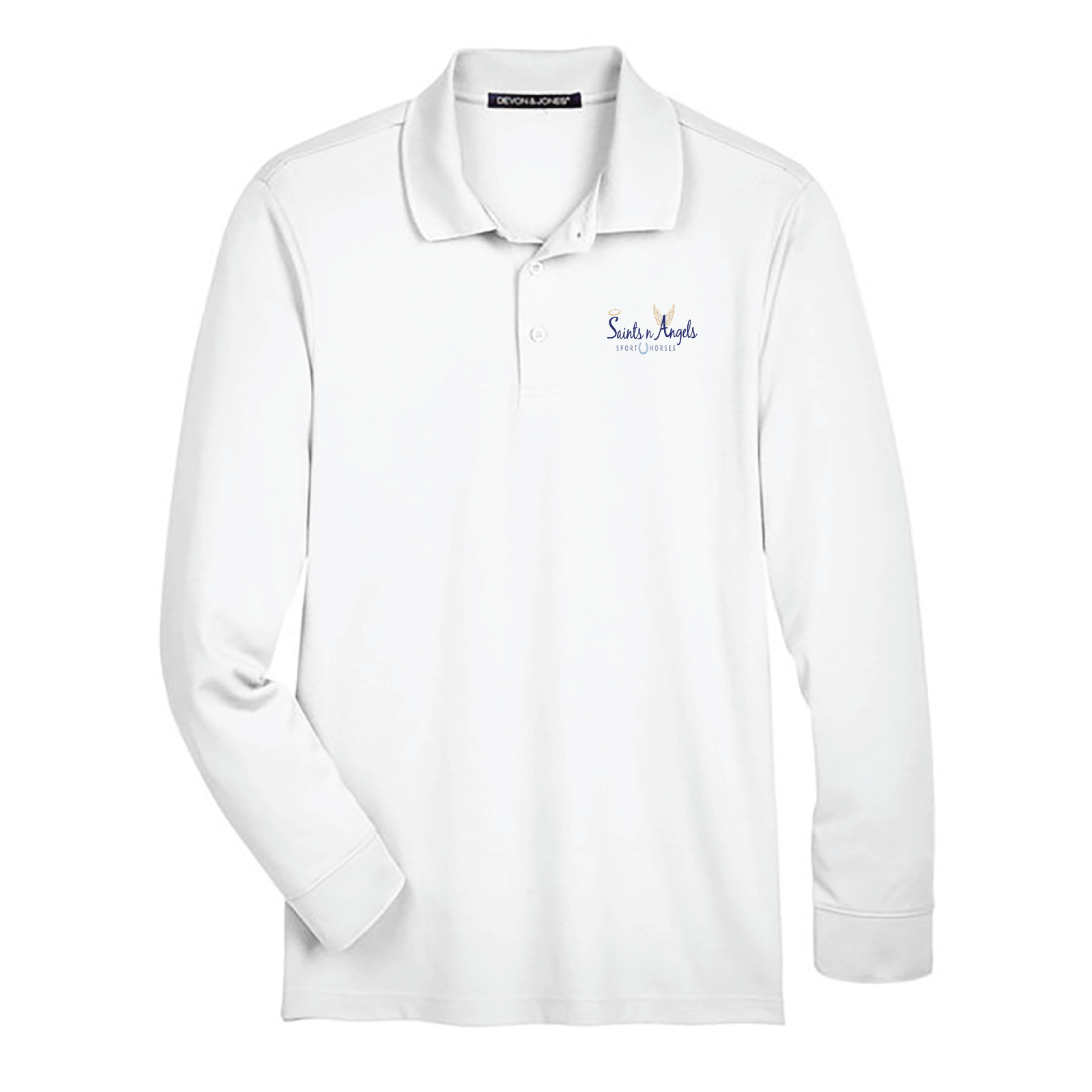 Saints n Angels Men's Devon & Jones Long Sleeve Performance Polo