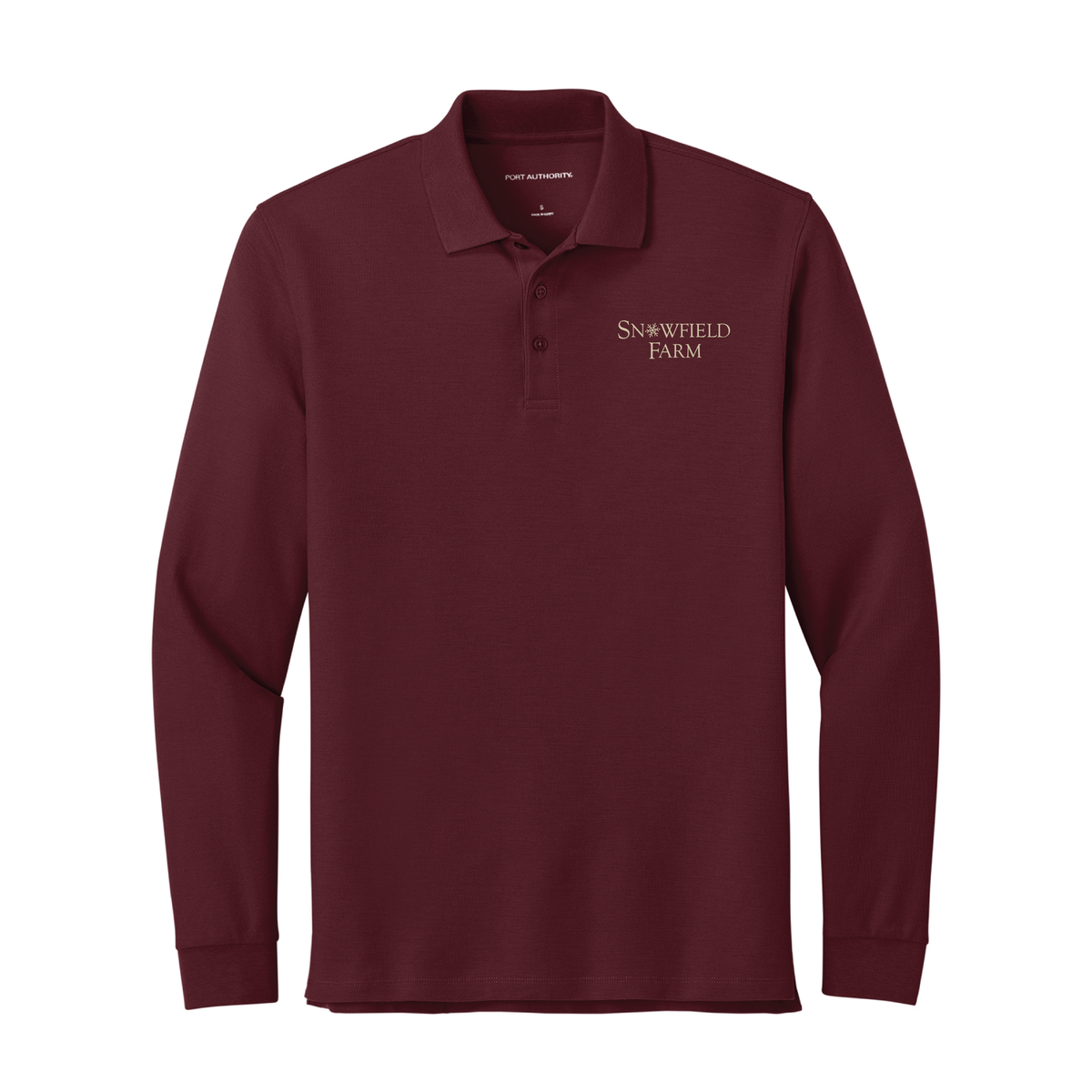 Snowfield Farm Men's Port Authority Wearever Signature Pique Long Sleeve Polo