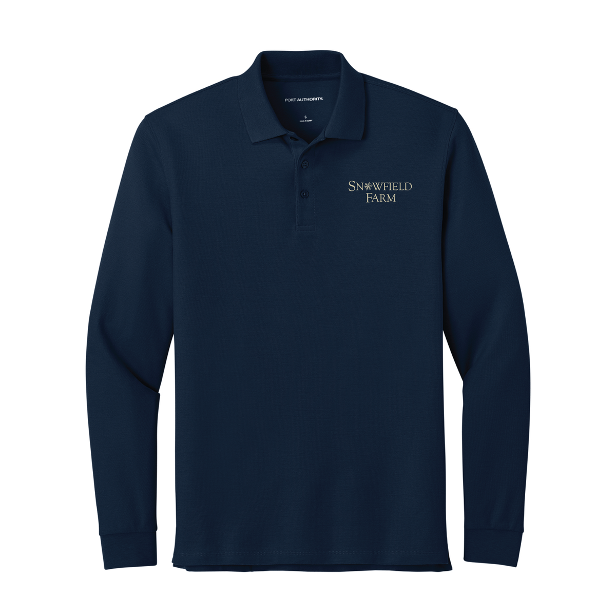 Snowfield Farm Men's Port Authority Wearever Signature Pique Long Sleeve Polo