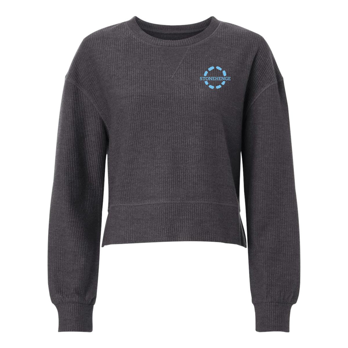 Stonehenge Stables Women's Boxercraft Rib Knit Corded Boxy Crewneck Sweatshirt