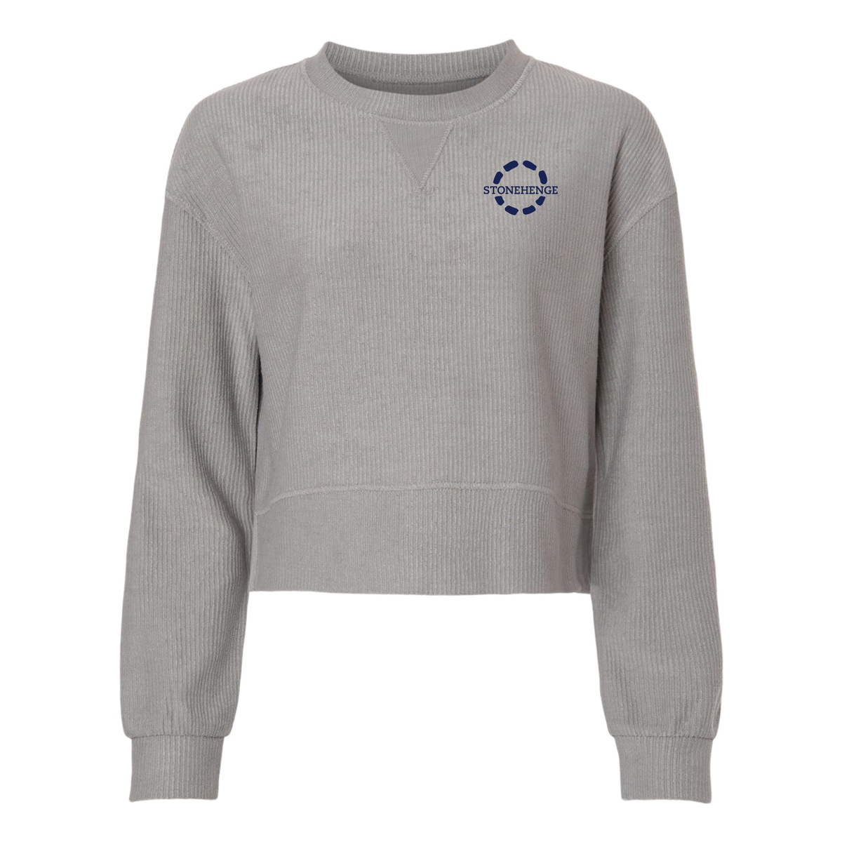 Stonehenge Stables Women's Boxercraft Rib Knit Corded Boxy Crewneck Sweatshirt