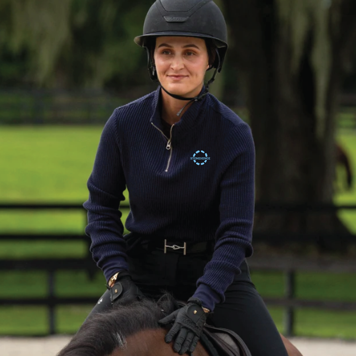 Stonehenge Stables Euphoric Equestrian Good Mood 1/4 Zip Waffle