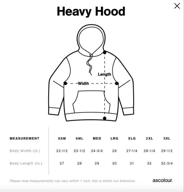 Bay Haven Men's AScolour Heavy Hood