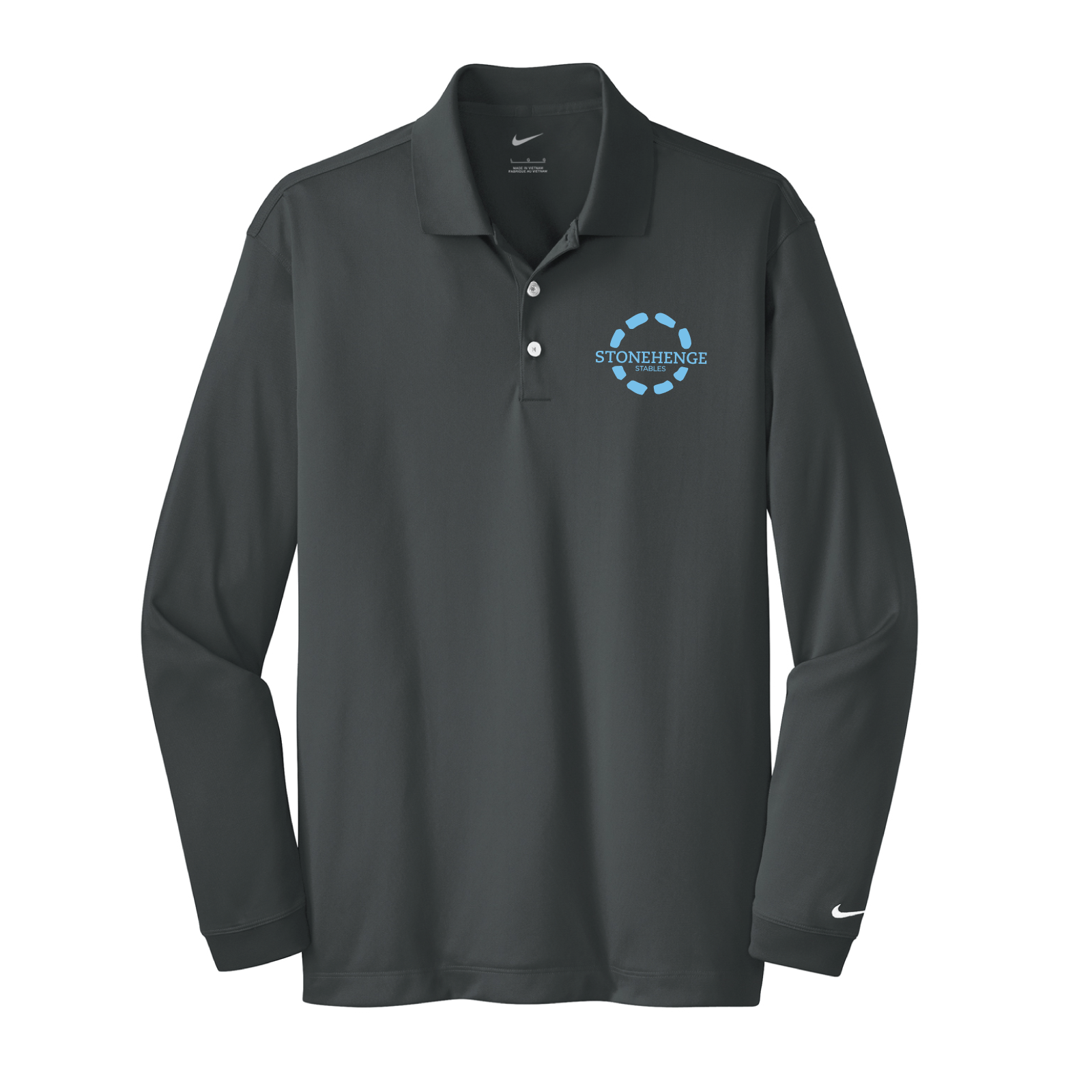 Stonehenge Stables Men's Nike Long Sleeve Stretch Dri-FIT Polo