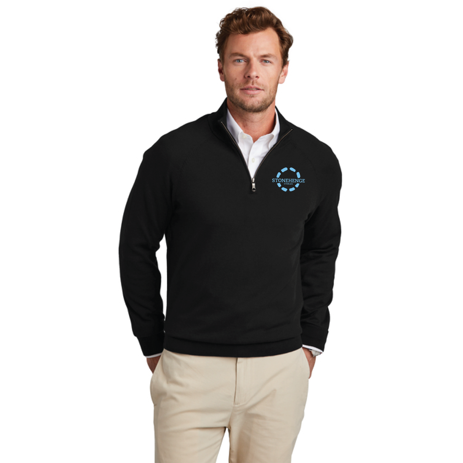 Stonehenge Stables Brooks Brothers® Cotton Stretch 1/4-Zip Sweater