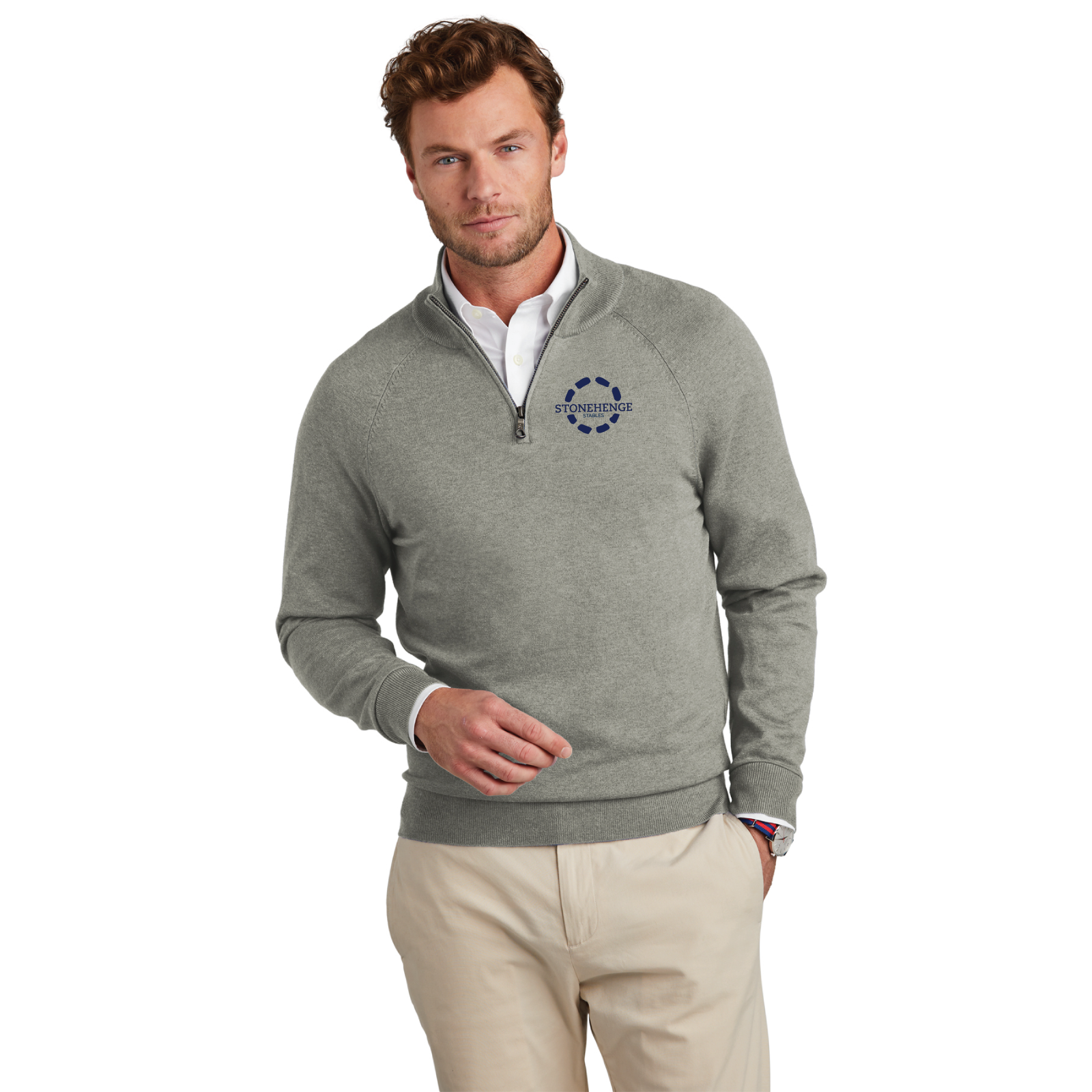 Stonehenge Stables Brooks Brothers® Cotton Stretch 1/4-Zip Sweater